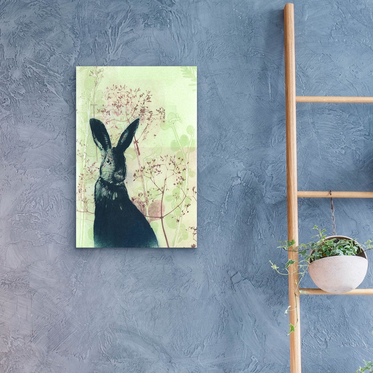 Epic Art ' Wild Rabbit' by Trudy Rice, Acrylic Glass Wall Art,16x24