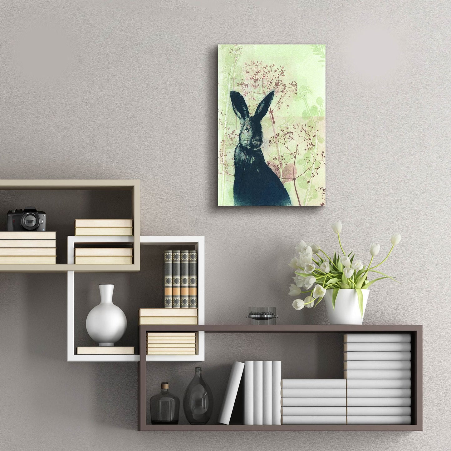 Epic Art ' Wild Rabbit' by Trudy Rice, Acrylic Glass Wall Art,16x24