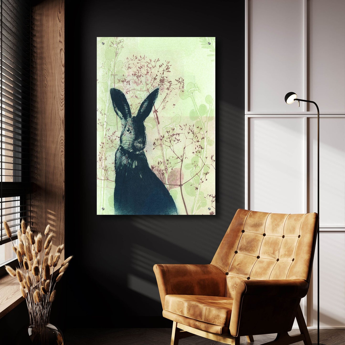 Epic Art ' Wild Rabbit' by Trudy Rice, Acrylic Glass Wall Art,24x36