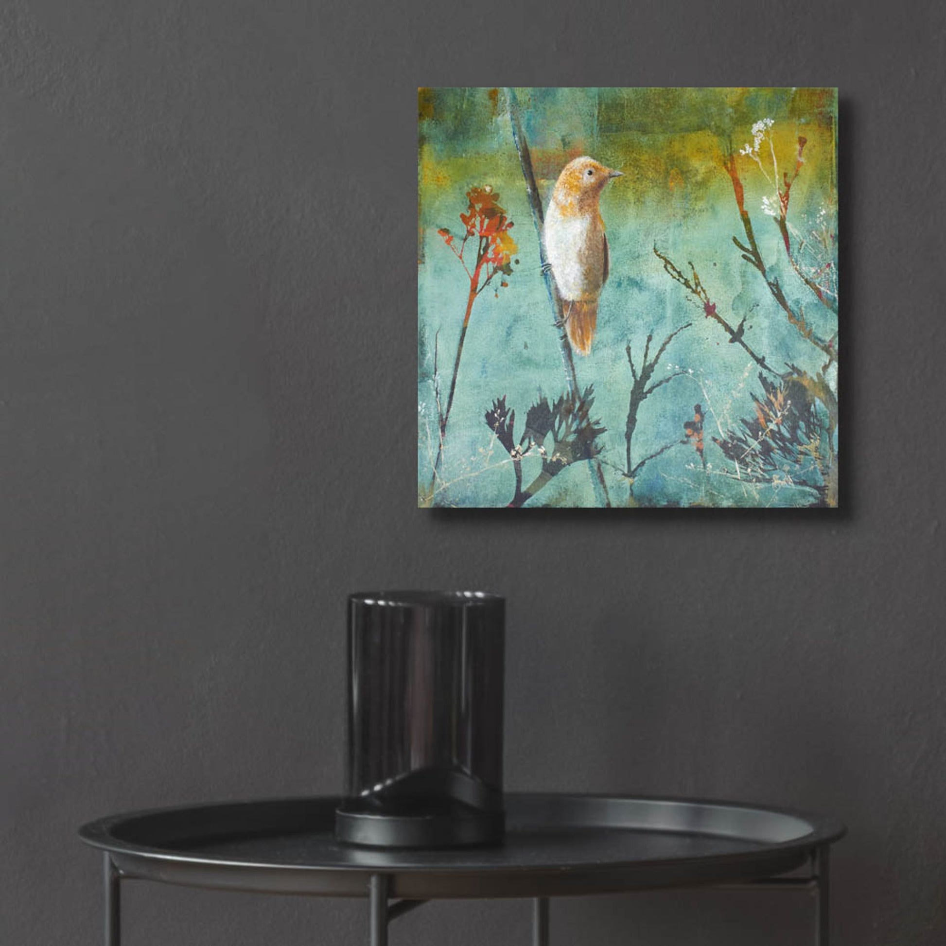 Epic Art ' Australian Reed Warbler' by Trudy Rice, Acrylic Glass Wall Art,12x12