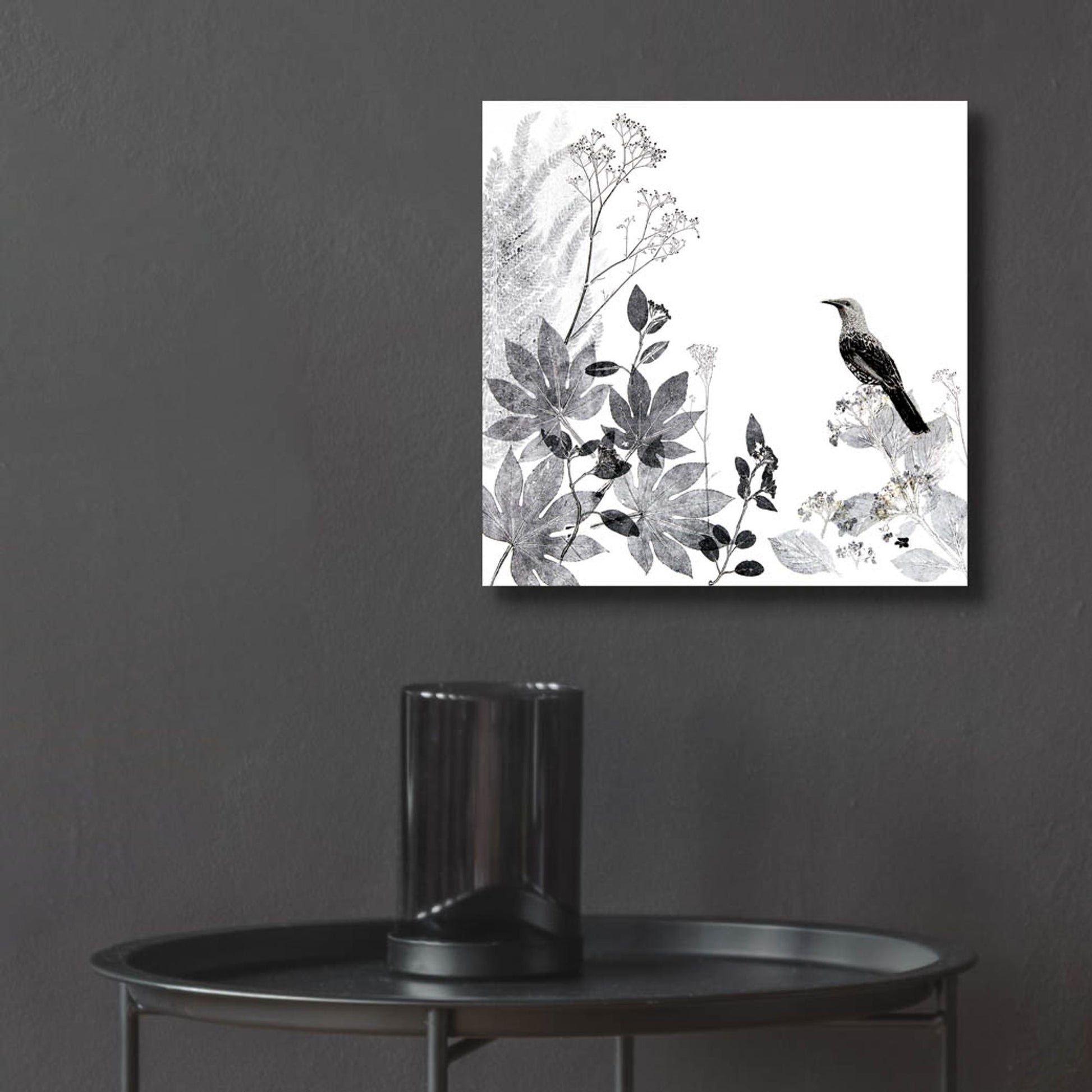 Epic Art ' Thoughtful Wattlebird' by Trudy Rice, Acrylic Glass Wall Art,12x12