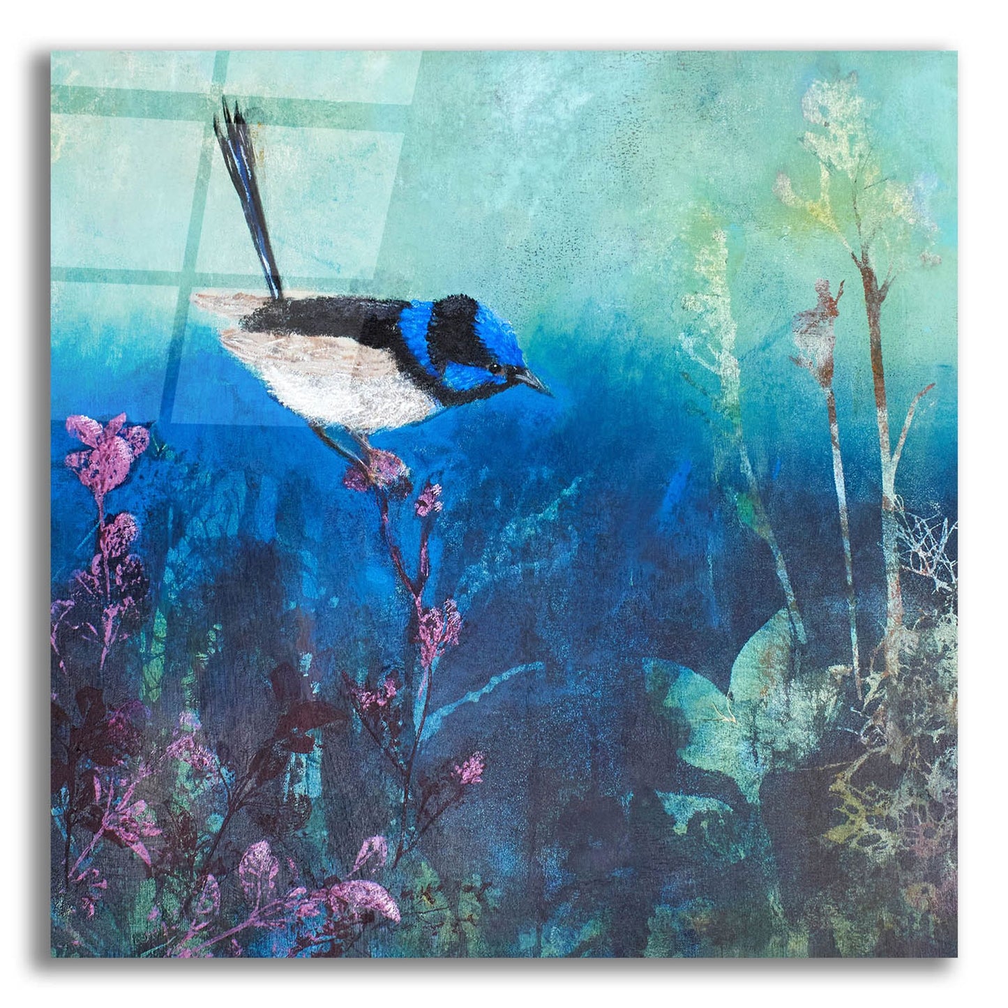 Epic Art ' Wren at Dusk' by Trudy Rice, Acrylic Glass Wall Art