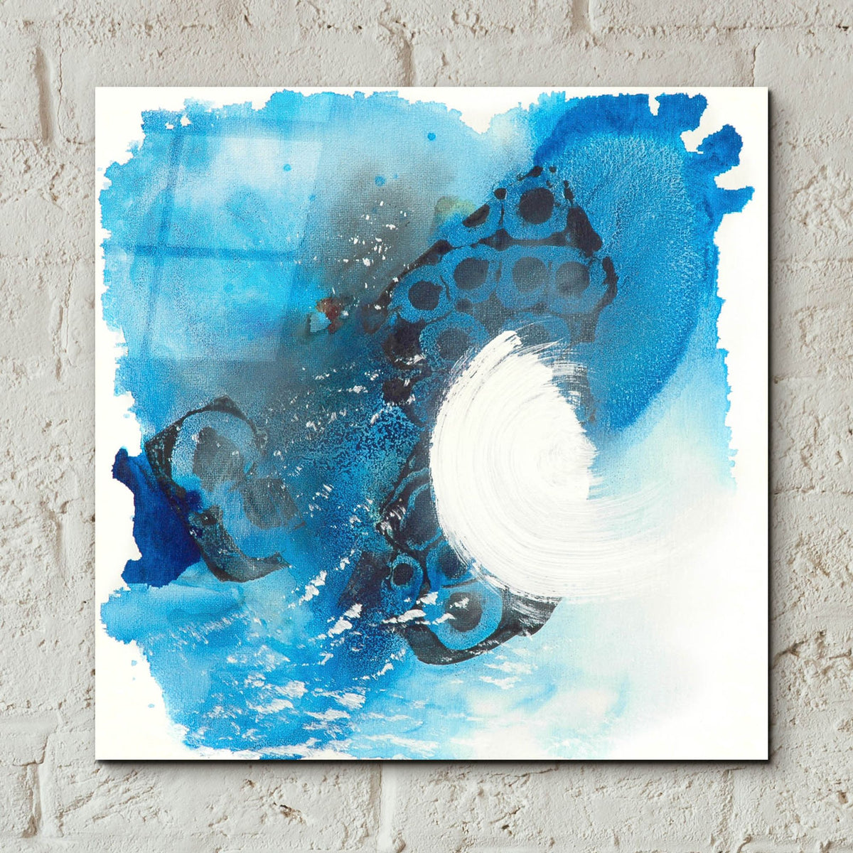 Epic Art ' Ocean's Diluted' by Valerie Russell, Acrylic Glass Wall Art,12x12