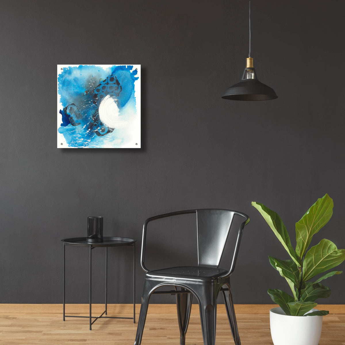 Epic Art ' Ocean's Diluted' by Valerie Russell, Acrylic Glass Wall Art,24x24