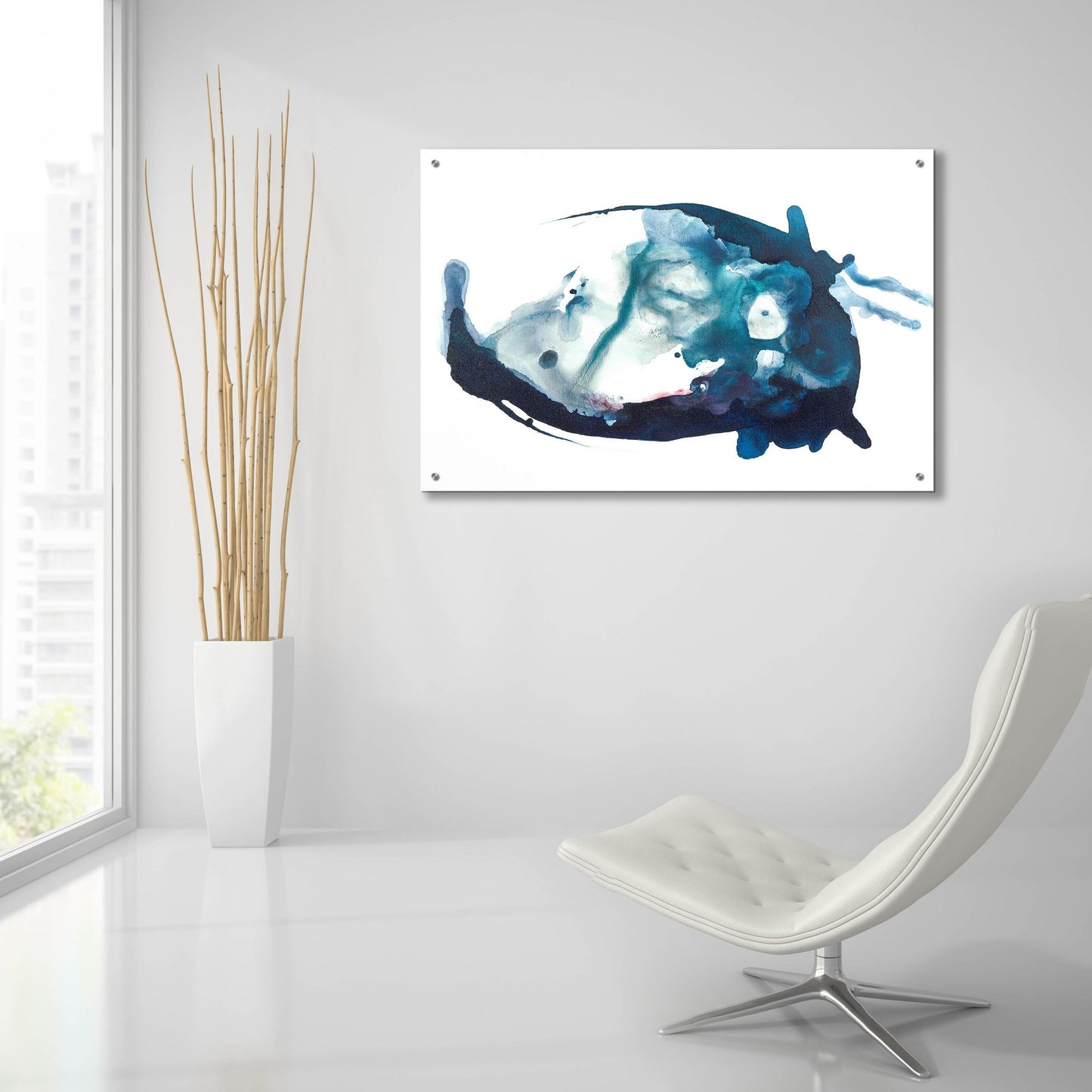 Epic Art ' Lagoon' by Valerie Russell, Acrylic Glass Wall Art,36x24