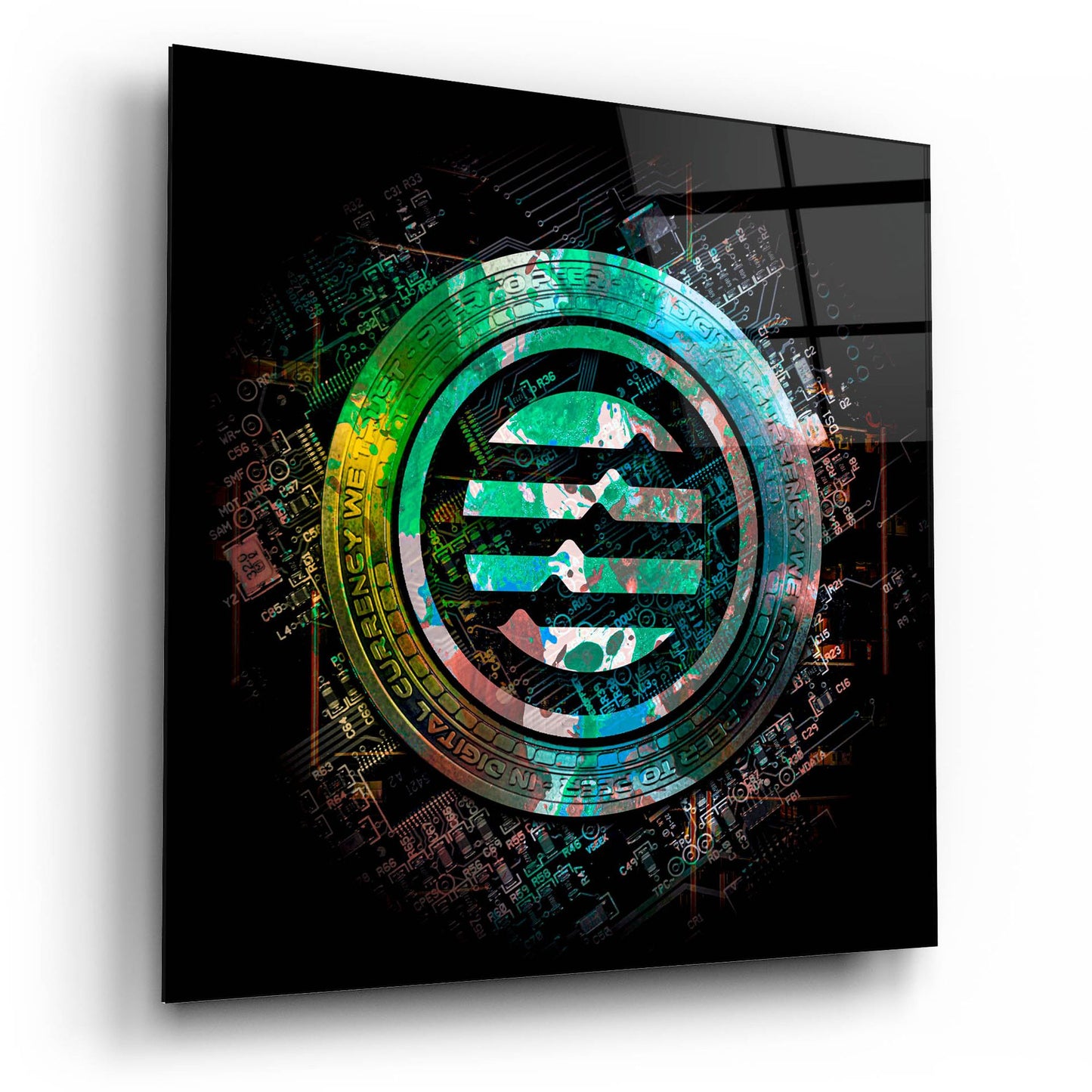 Epic Art 'Aptos Crypto Power' by Epic Portfolio, Acrylic Glass Wall Art,12x12