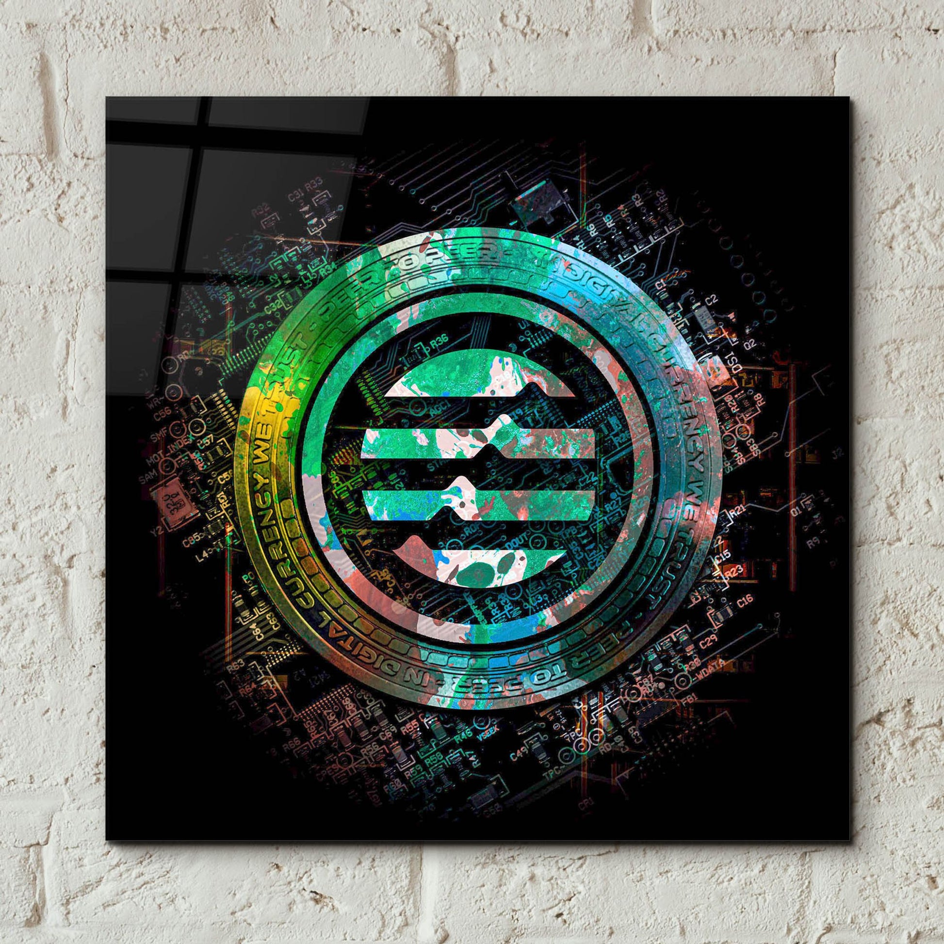 Epic Art 'Aptos Crypto Power' by Epic Portfolio, Acrylic Glass Wall Art,12x12