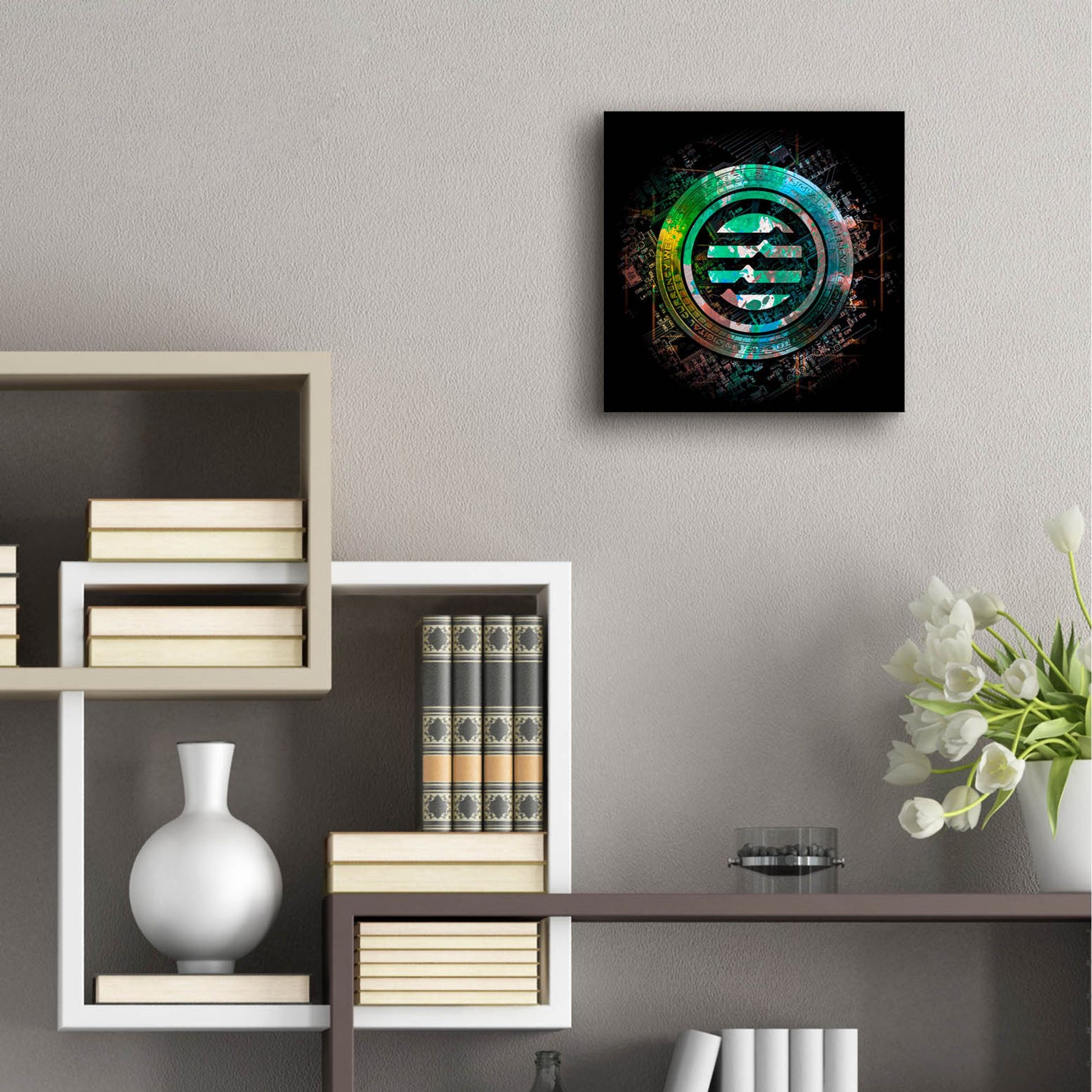 Epic Art 'Aptos Crypto Power' by Epic Portfolio, Acrylic Glass Wall Art,12x12