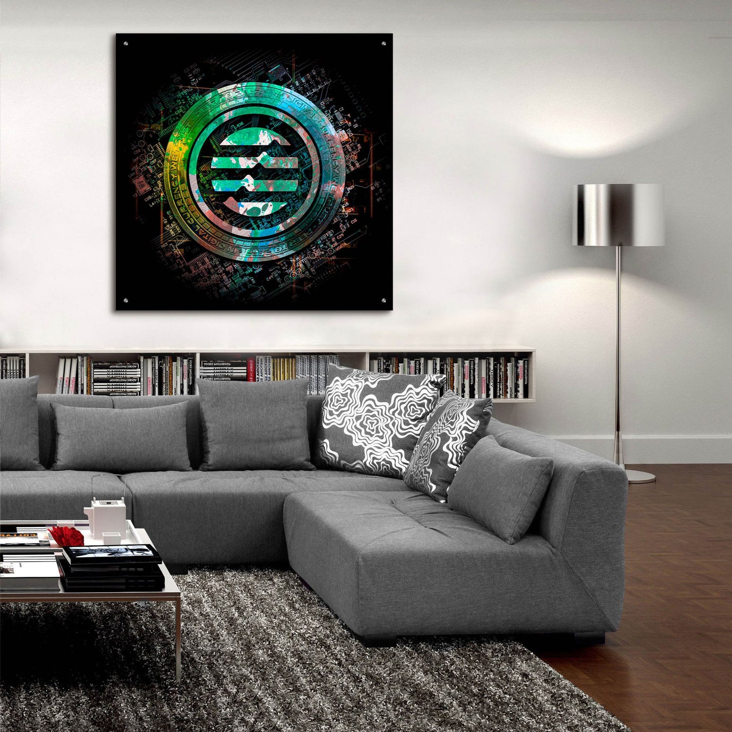 Epic Art 'Aptos Crypto Power' by Epic Portfolio, Acrylic Glass Wall Art,36x36