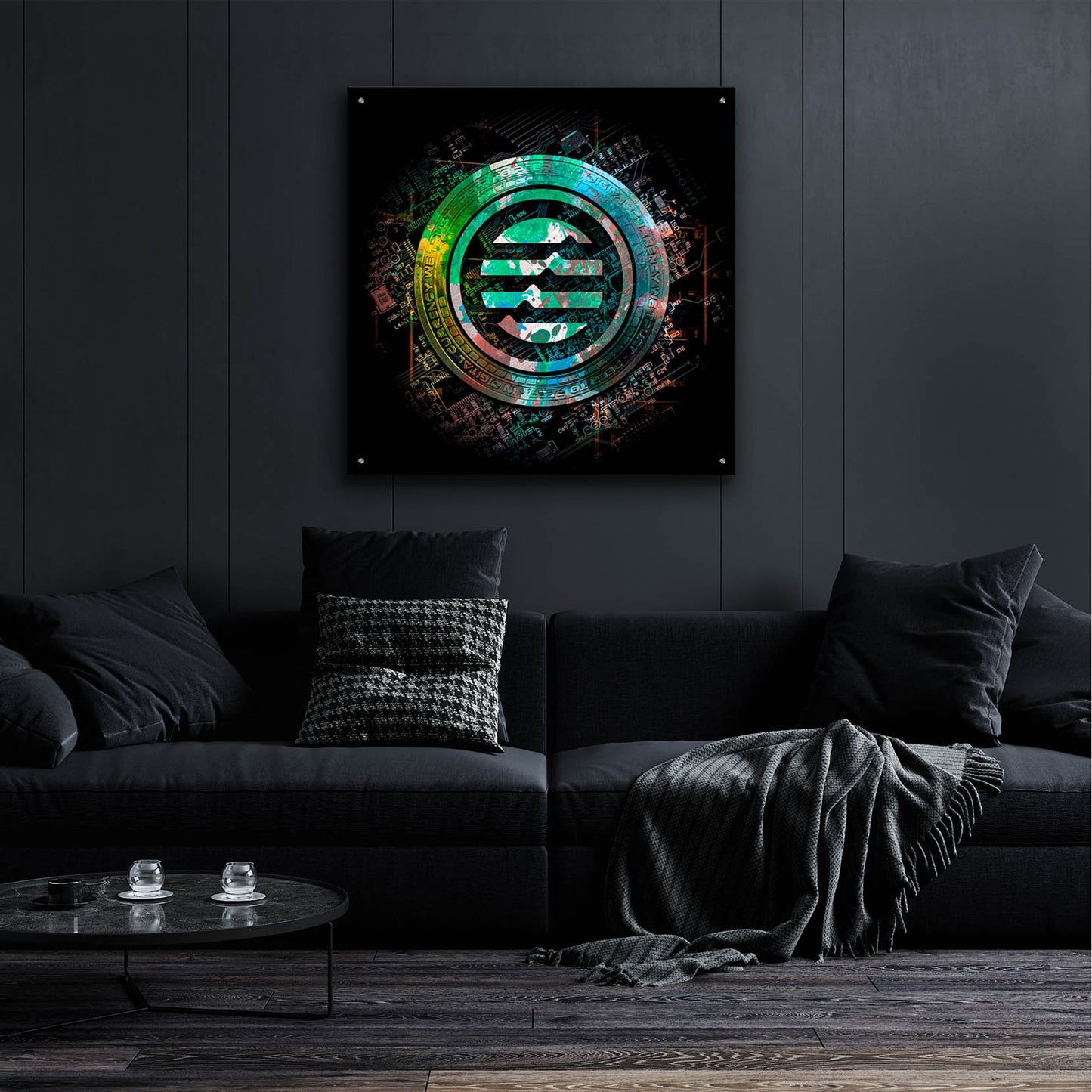 Epic Art 'Aptos Crypto Power' by Epic Portfolio, Acrylic Glass Wall Art,36x36