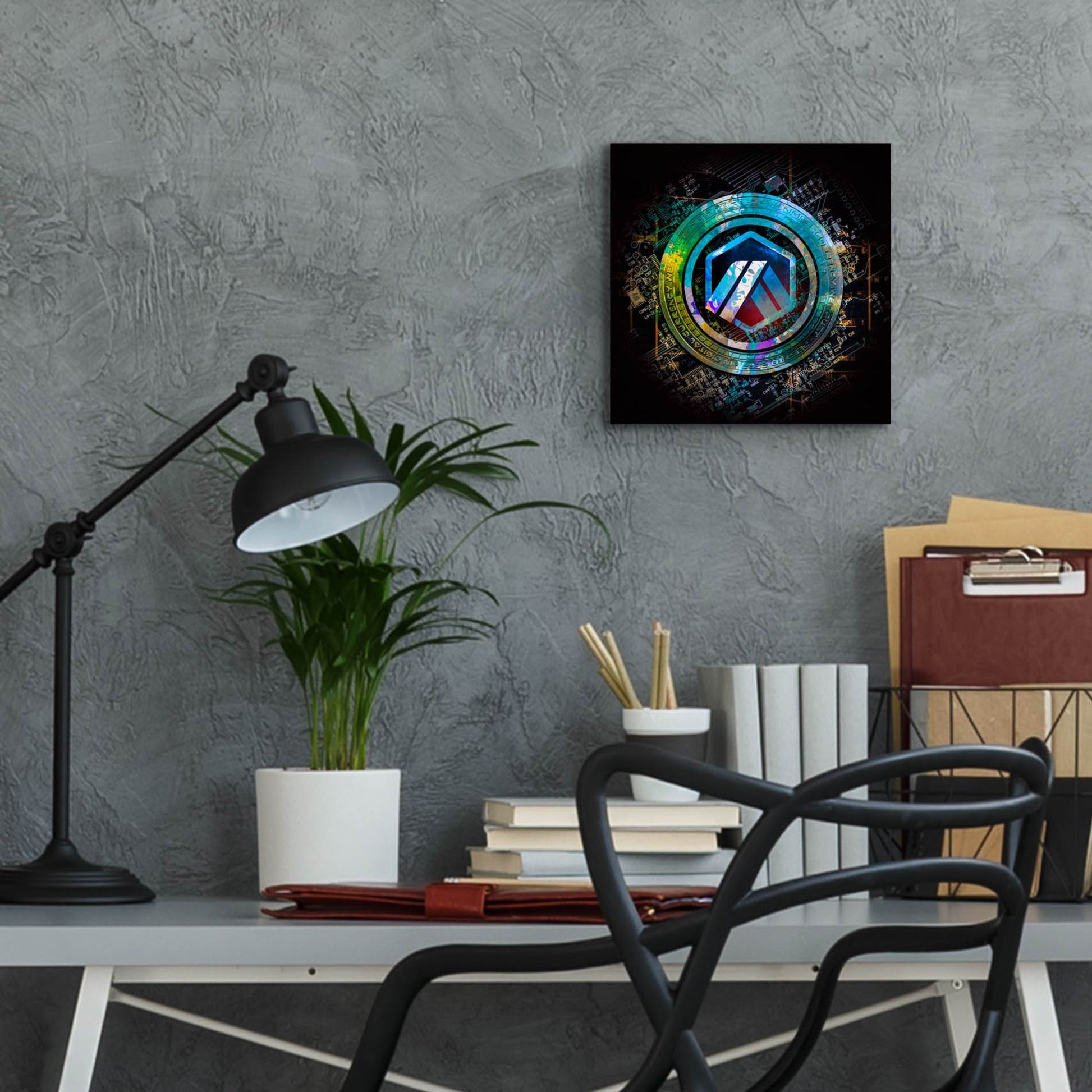 Epic Art 'Arbirtrum Crypto Power' by Epic Portfolio, Acrylic Glass Wall Art,12x12