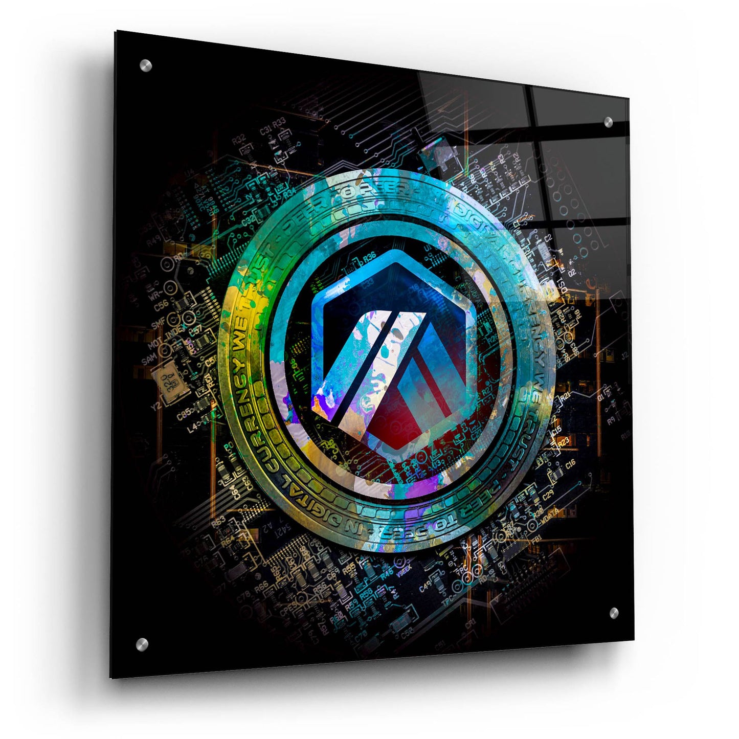 Epic Art 'Arbirtrum Crypto Power' by Epic Portfolio, Acrylic Glass Wall Art,24x24