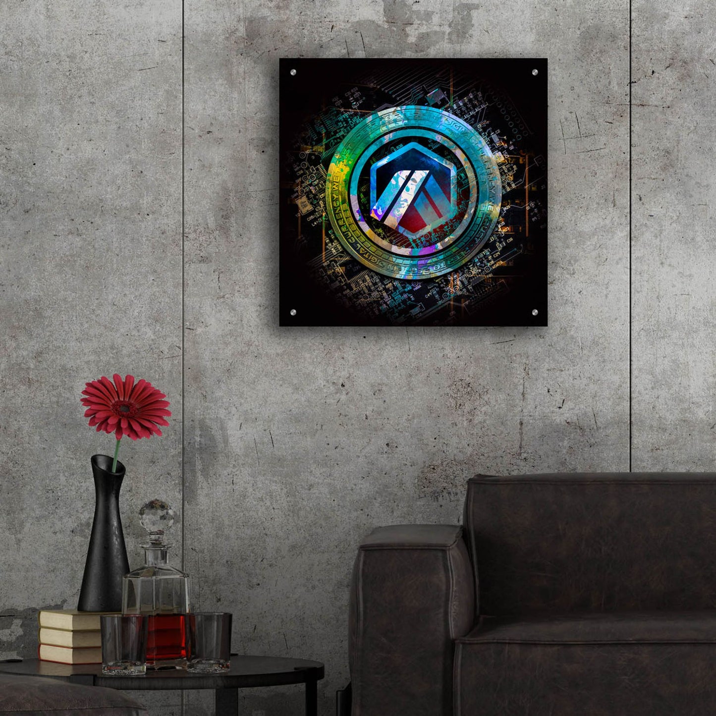 Epic Art 'Arbirtrum Crypto Power' by Epic Portfolio, Acrylic Glass Wall Art,24x24