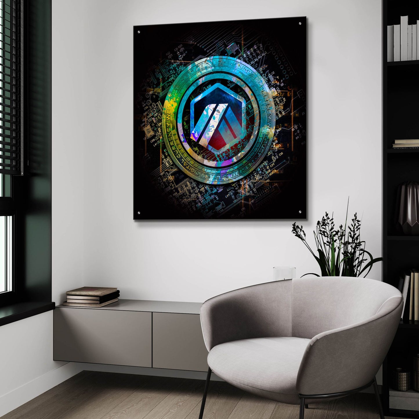 Epic Art 'Arbirtrum Crypto Power' by Epic Portfolio, Acrylic Glass Wall Art,36x36