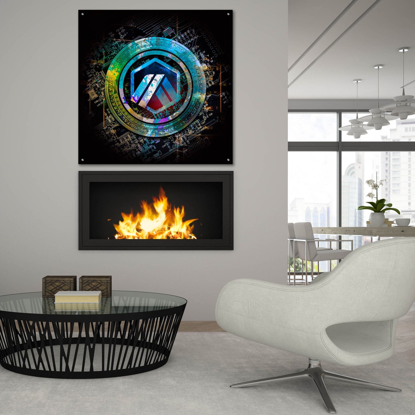 Epic Art 'Arbirtrum Crypto Power' by Epic Portfolio, Acrylic Glass Wall Art,36x36