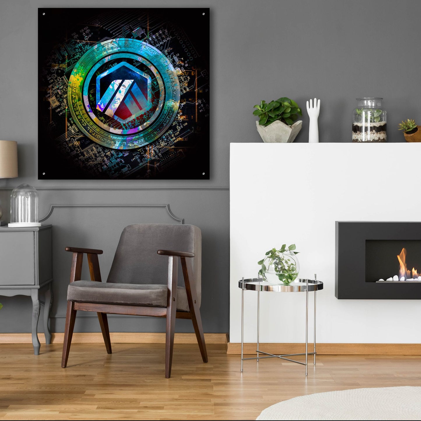 Epic Art 'Arbirtrum Crypto Power' by Epic Portfolio, Acrylic Glass Wall Art,36x36