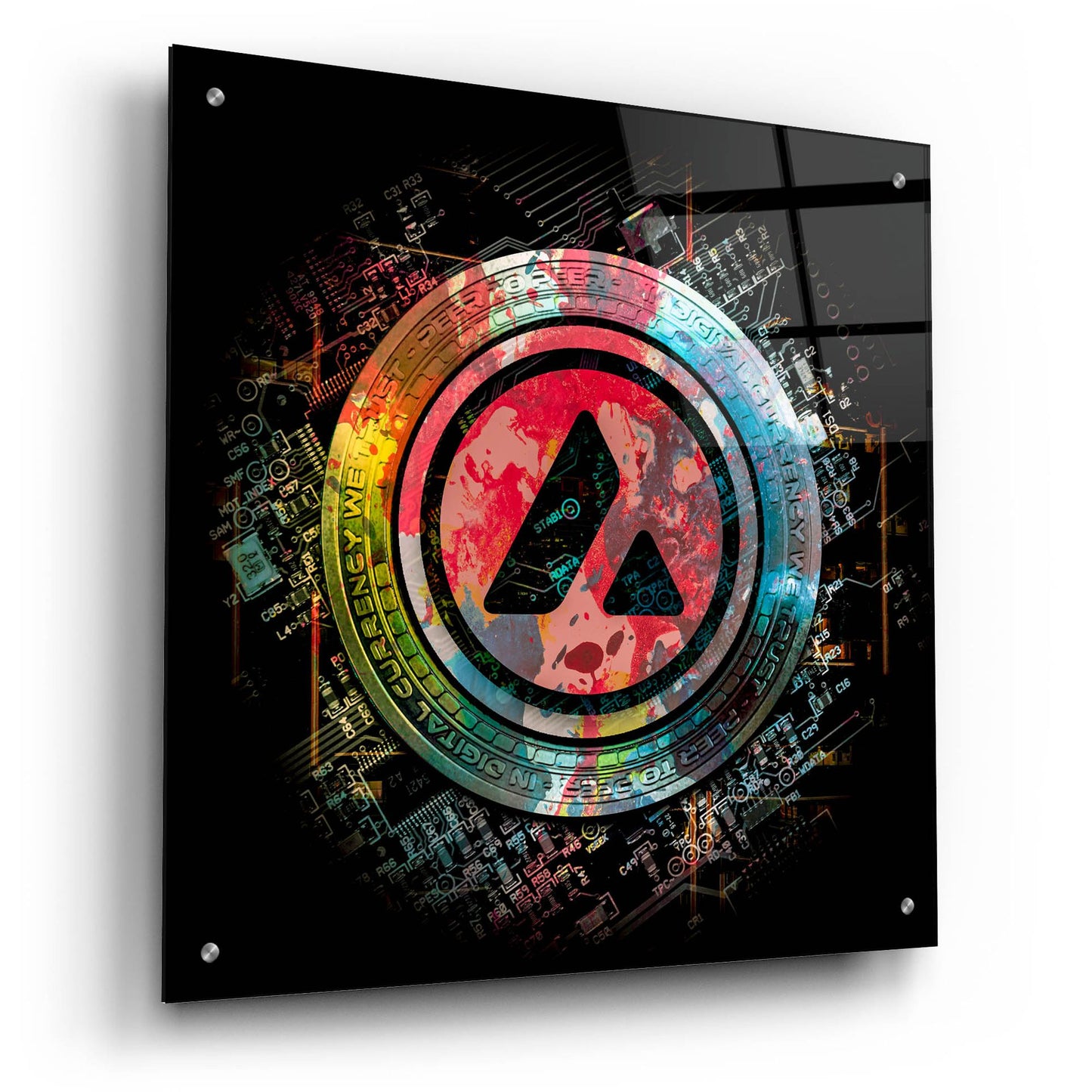 Epic Art 'Avalanche Crypto Power' by Epic Portfolio, Acrylic Glass Wall Art,24x24