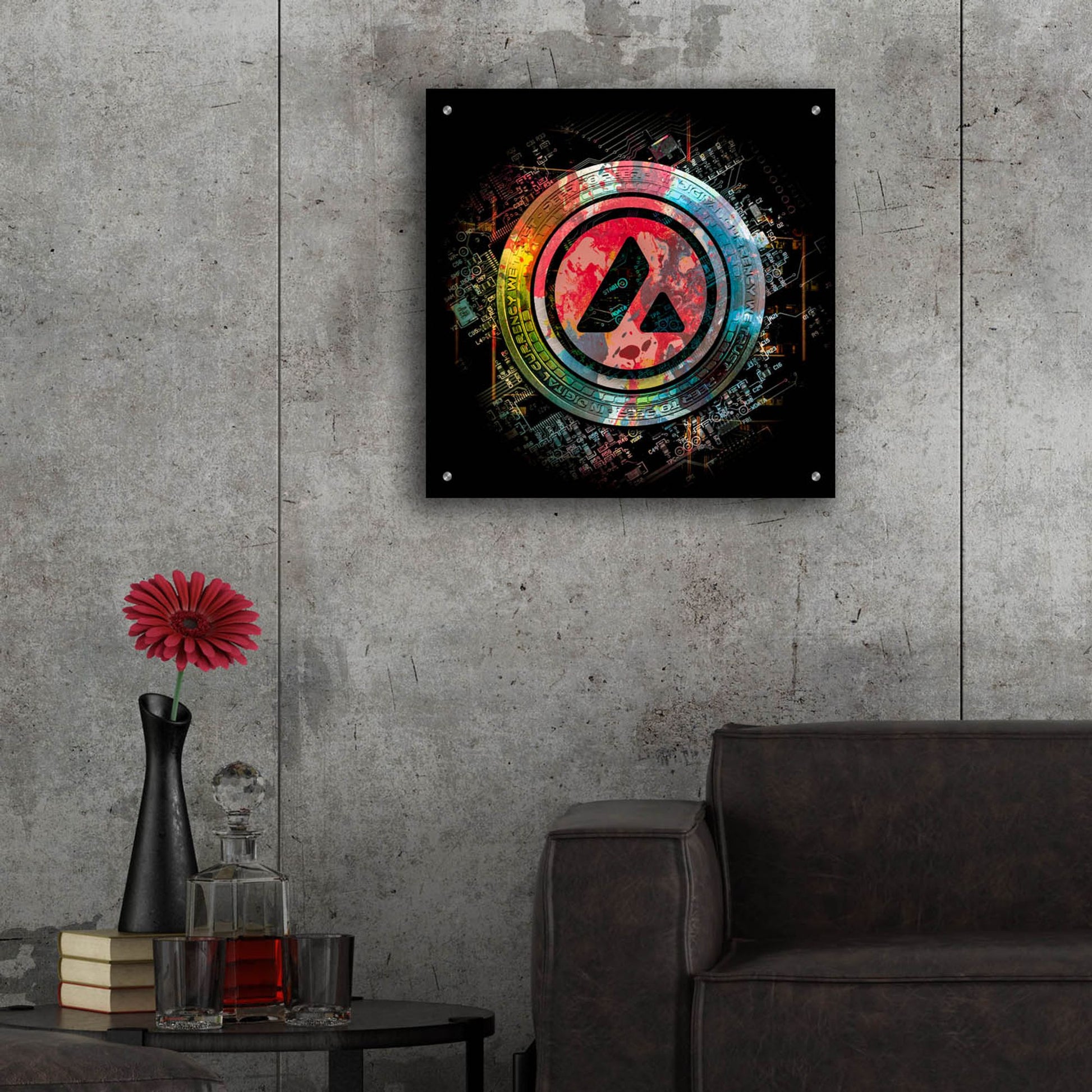 Epic Art 'Avalanche Crypto Power' by Epic Portfolio, Acrylic Glass Wall Art,24x24