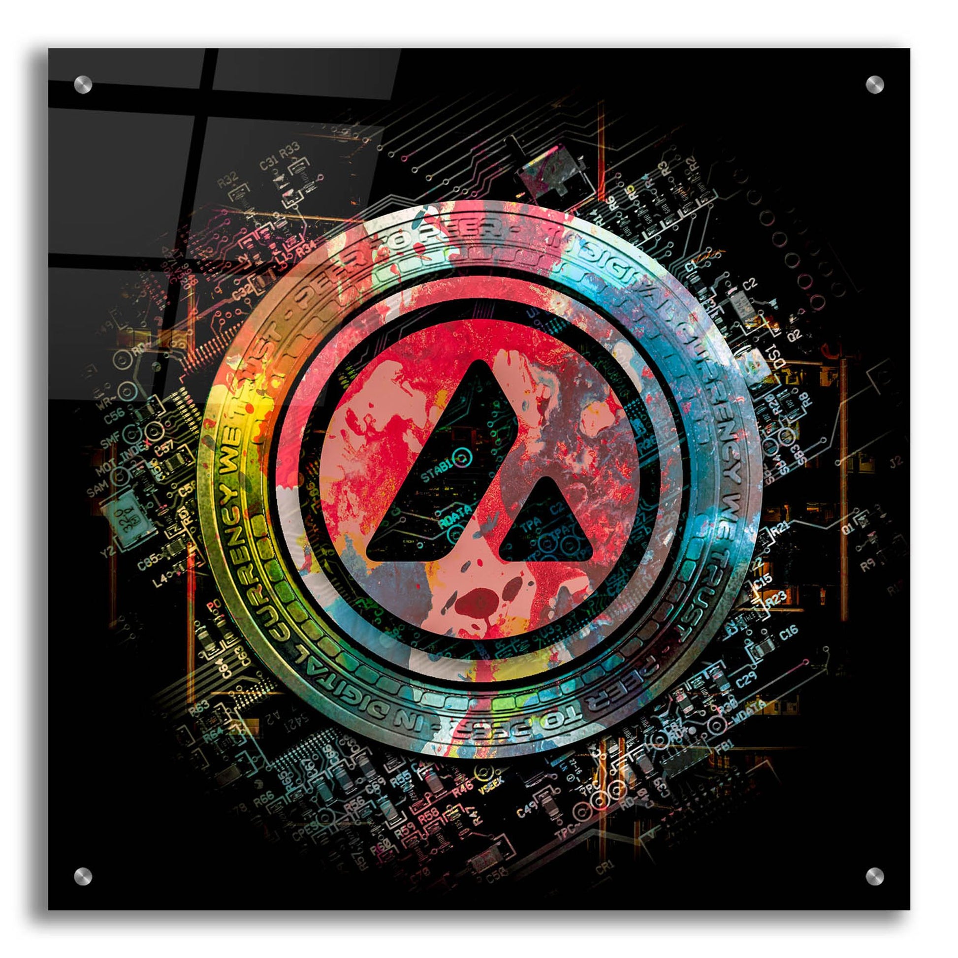 Epic Art 'Avalanche Crypto Power' by Epic Portfolio, Acrylic Glass Wall Art,24x24