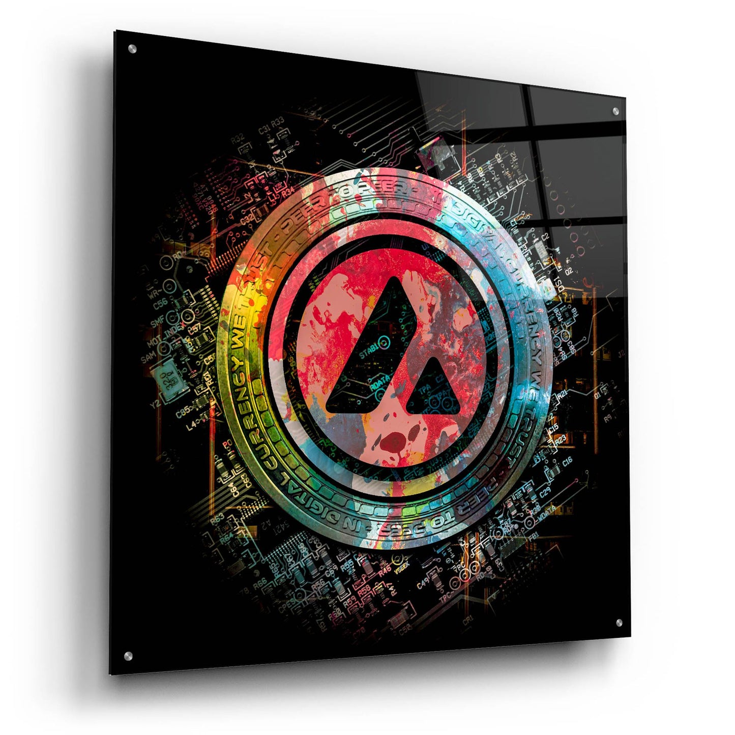 Epic Art 'Avalanche Crypto Power' by Epic Portfolio, Acrylic Glass Wall Art,36x36