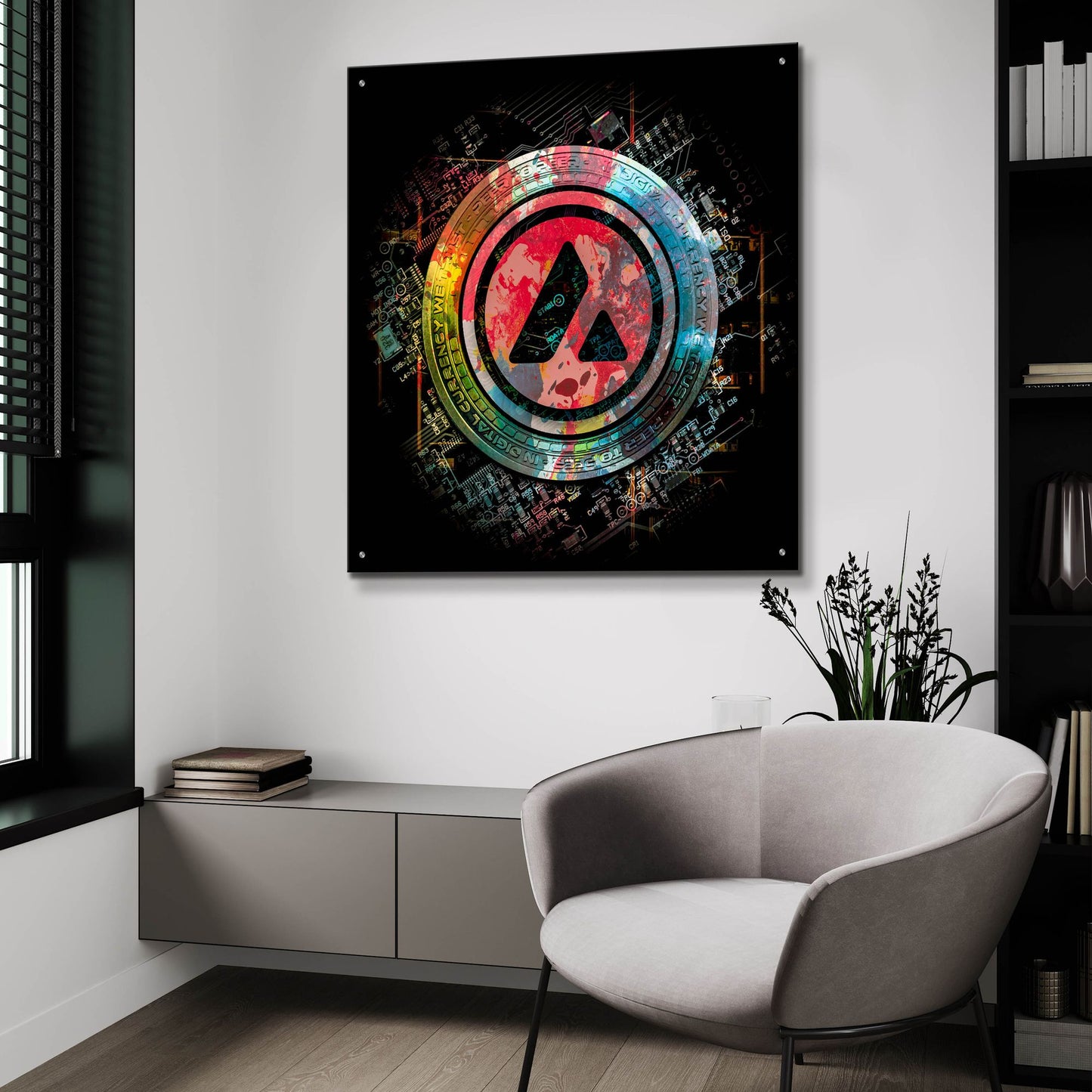 Epic Art 'Avalanche Crypto Power' by Epic Portfolio, Acrylic Glass Wall Art,36x36