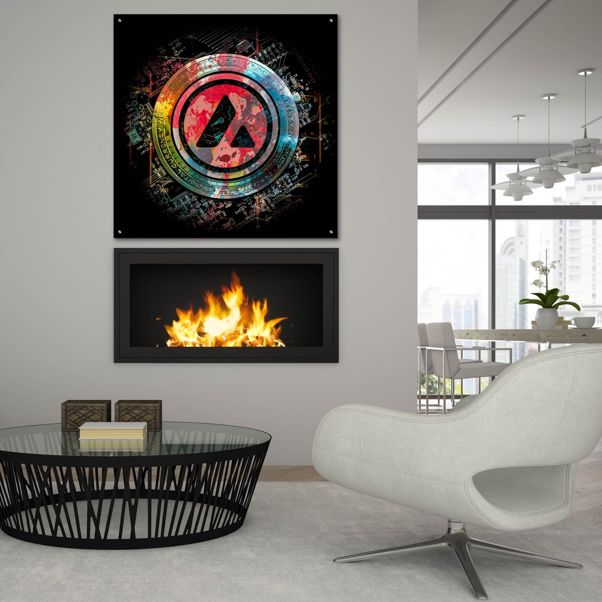 Epic Art 'Avalanche Crypto Power' by Epic Portfolio, Acrylic Glass Wall Art,36x36