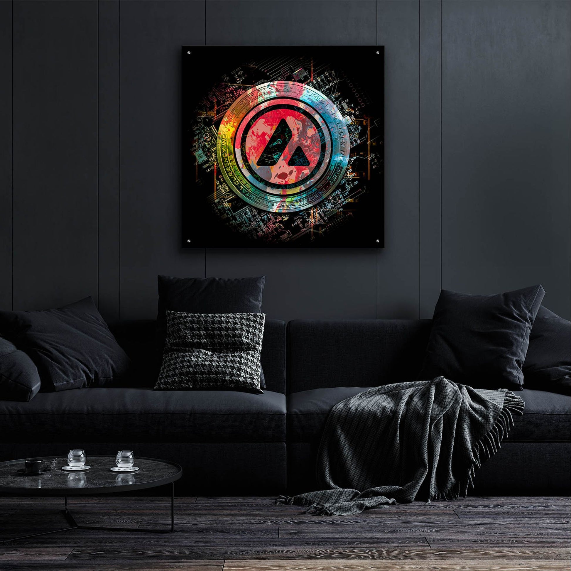 Epic Art 'Avalanche Crypto Power' by Epic Portfolio, Acrylic Glass Wall Art,36x36