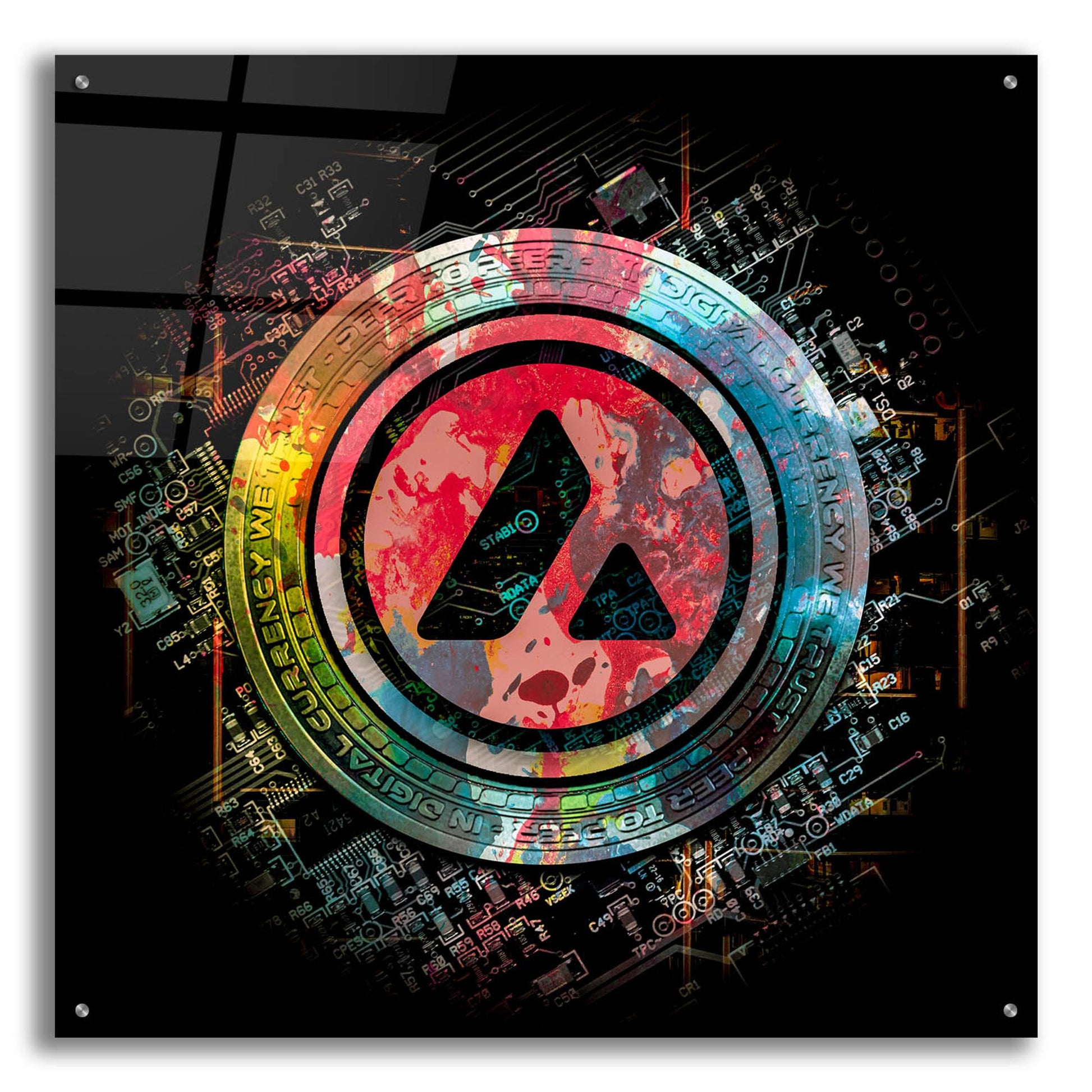 Epic Art 'Avalanche Crypto Power' by Epic Portfolio, Acrylic Glass Wall Art,36x36