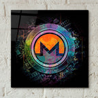 Epic Art 'Monero Crypto Power' by Epic Portfolio, Acrylic Glass Wall Art,12x12