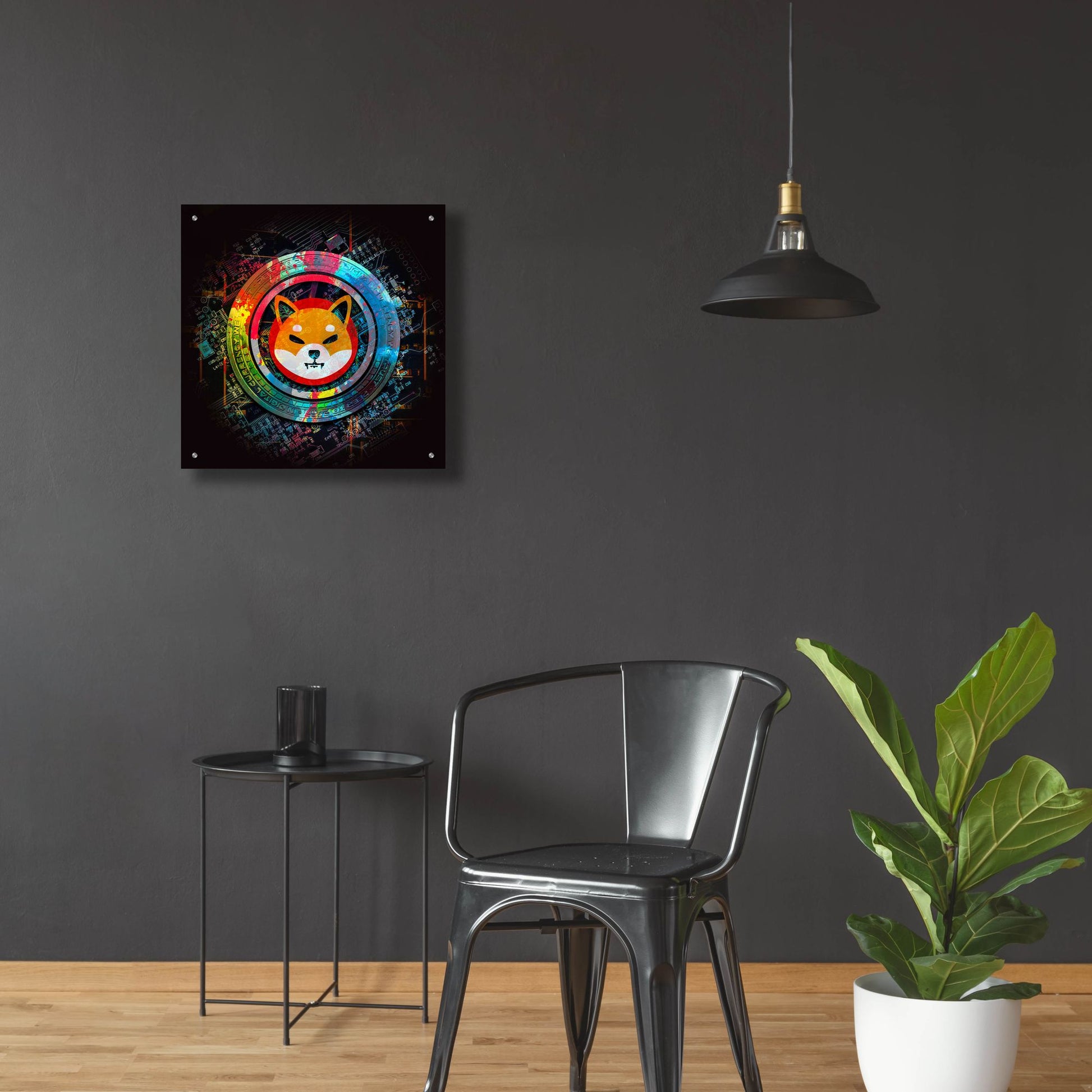 Epic Art 'Shiba Inu Crypto Power' by Epic Portfolio, Acrylic Glass Wall Art,24x24