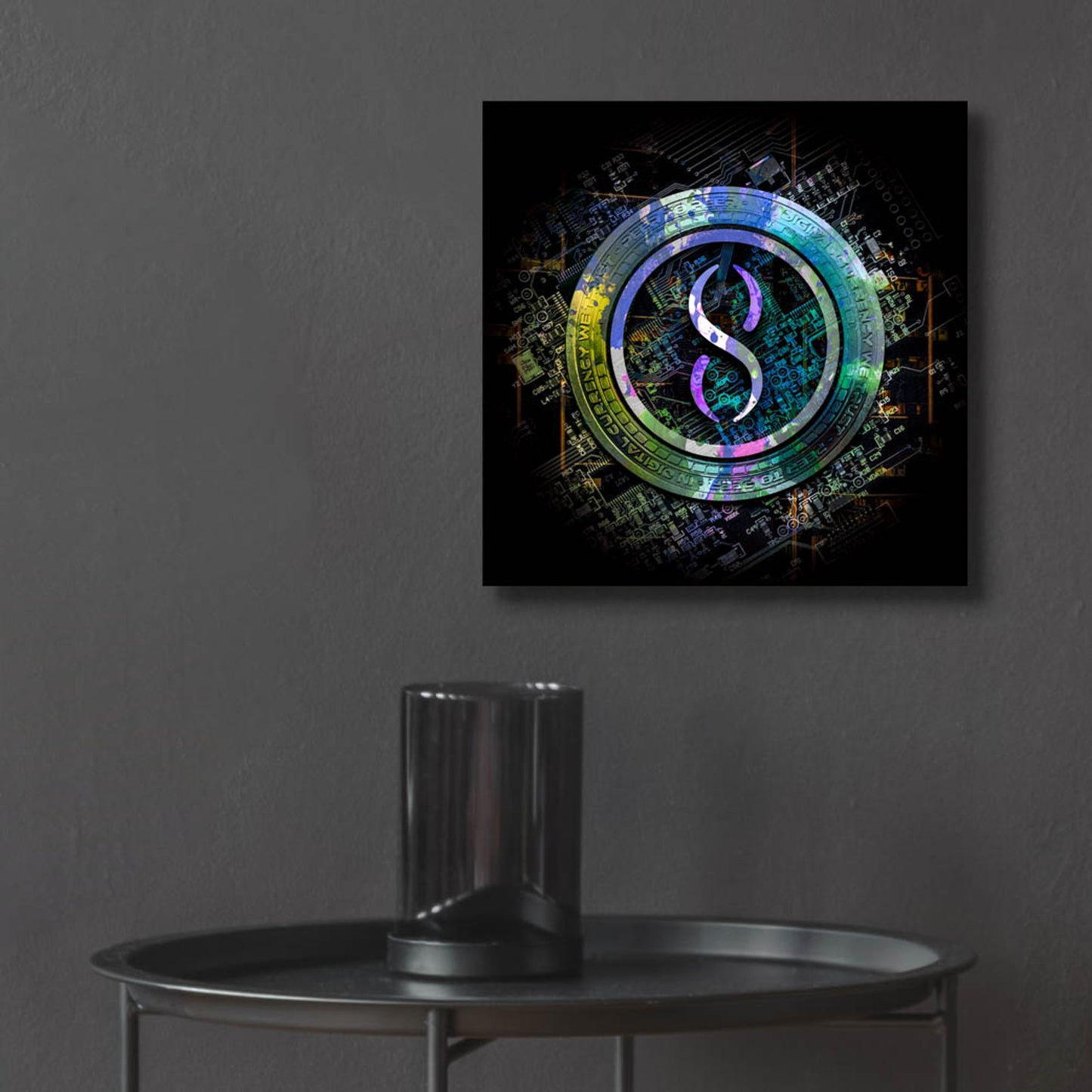 Epic Art 'Singularity Crypto Power' by Epic Portfolio, Acrylic Glass Wall Art,12x12