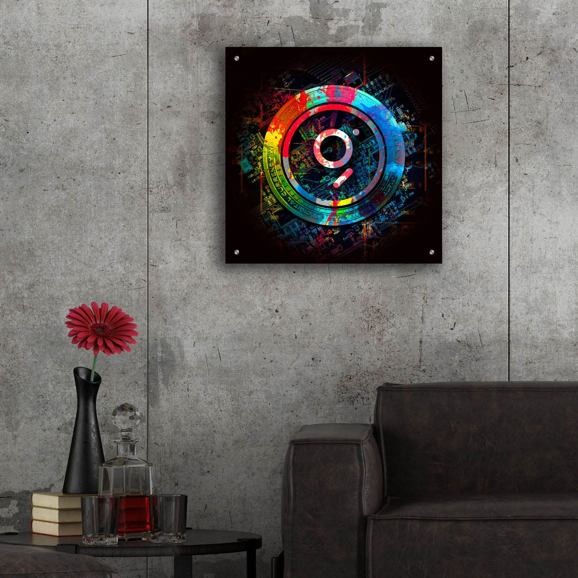 Epic Art 'The Graph GRT Crypto Power' by Epic Portfolio, Acrylic Glass Wall Art,24x24