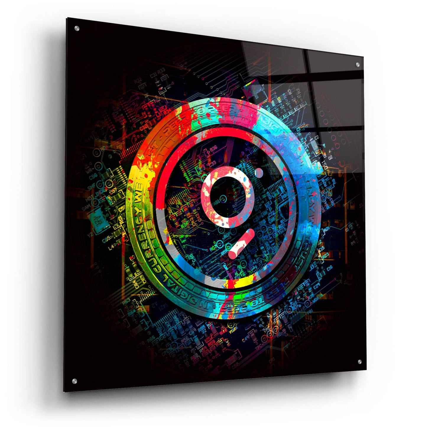 Epic Art 'The Graph GRT Crypto Power' by Epic Portfolio, Acrylic Glass Wall Art,36x36