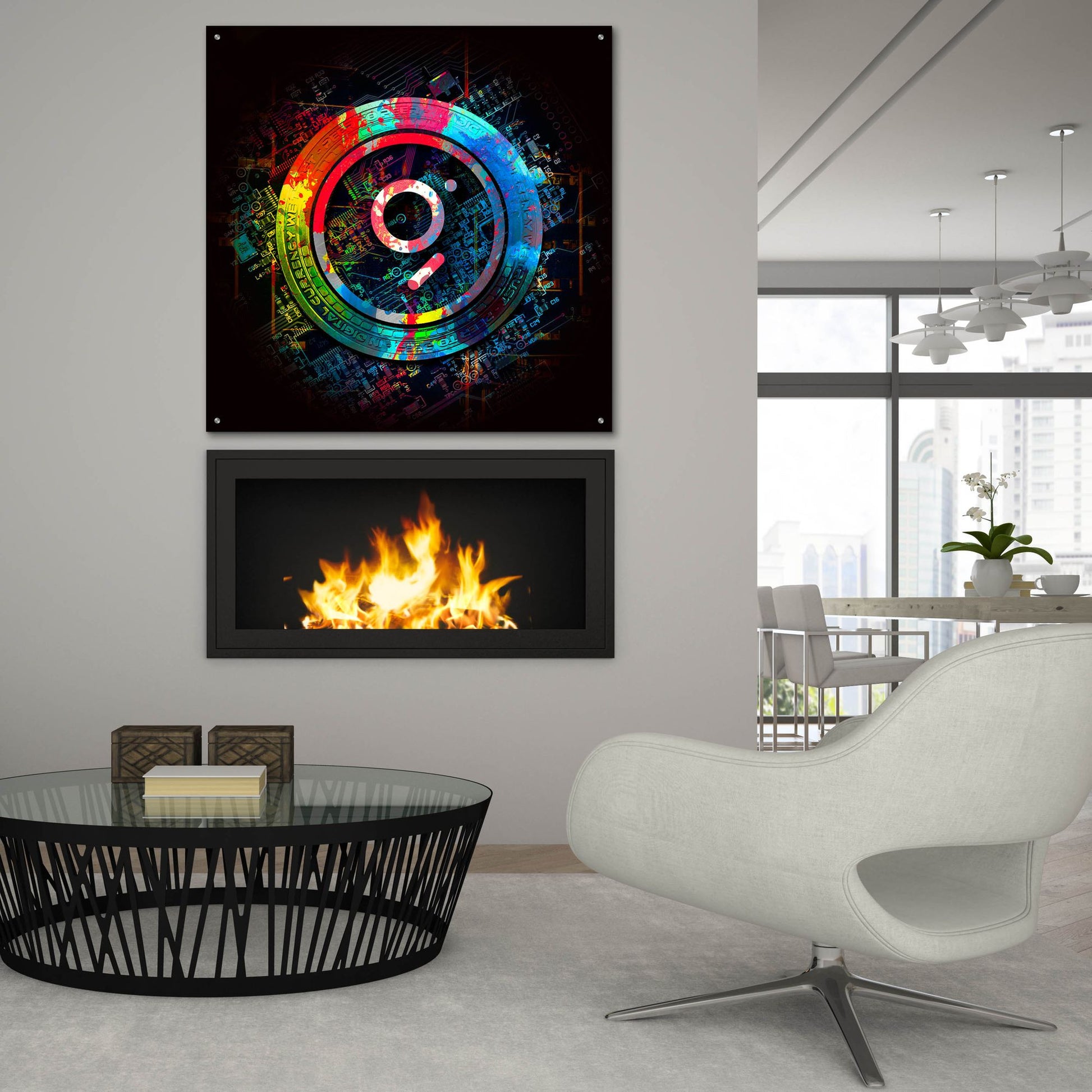 Epic Art 'The Graph GRT Crypto Power' by Epic Portfolio, Acrylic Glass Wall Art,36x36