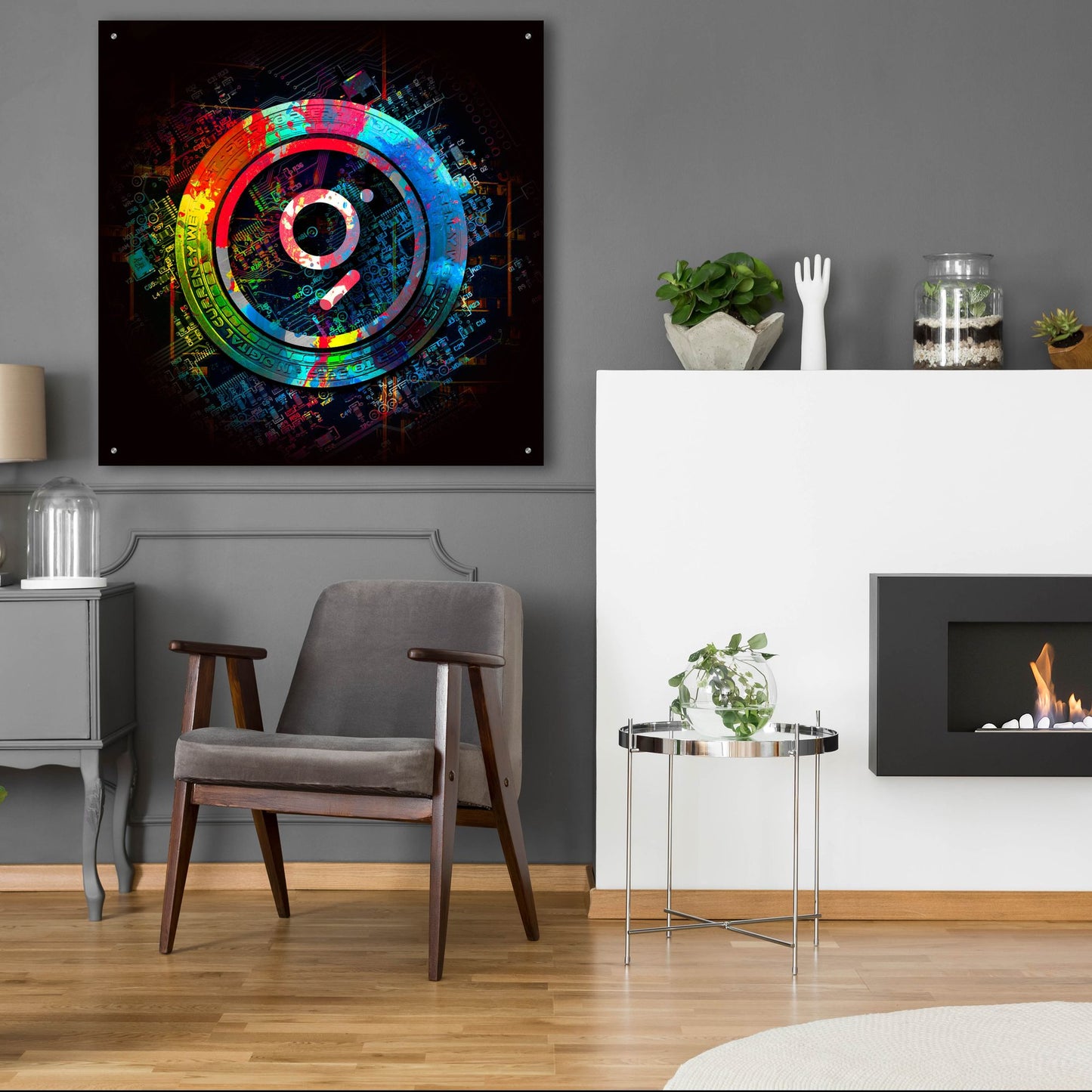 Epic Art 'The Graph GRT Crypto Power' by Epic Portfolio, Acrylic Glass Wall Art,36x36