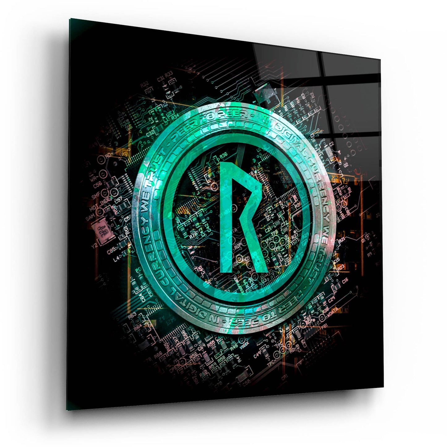 Epic Art 'Thorchain Rune Crypto Power' by Epic Portfolio, Acrylic Glass Wall Art,12x12