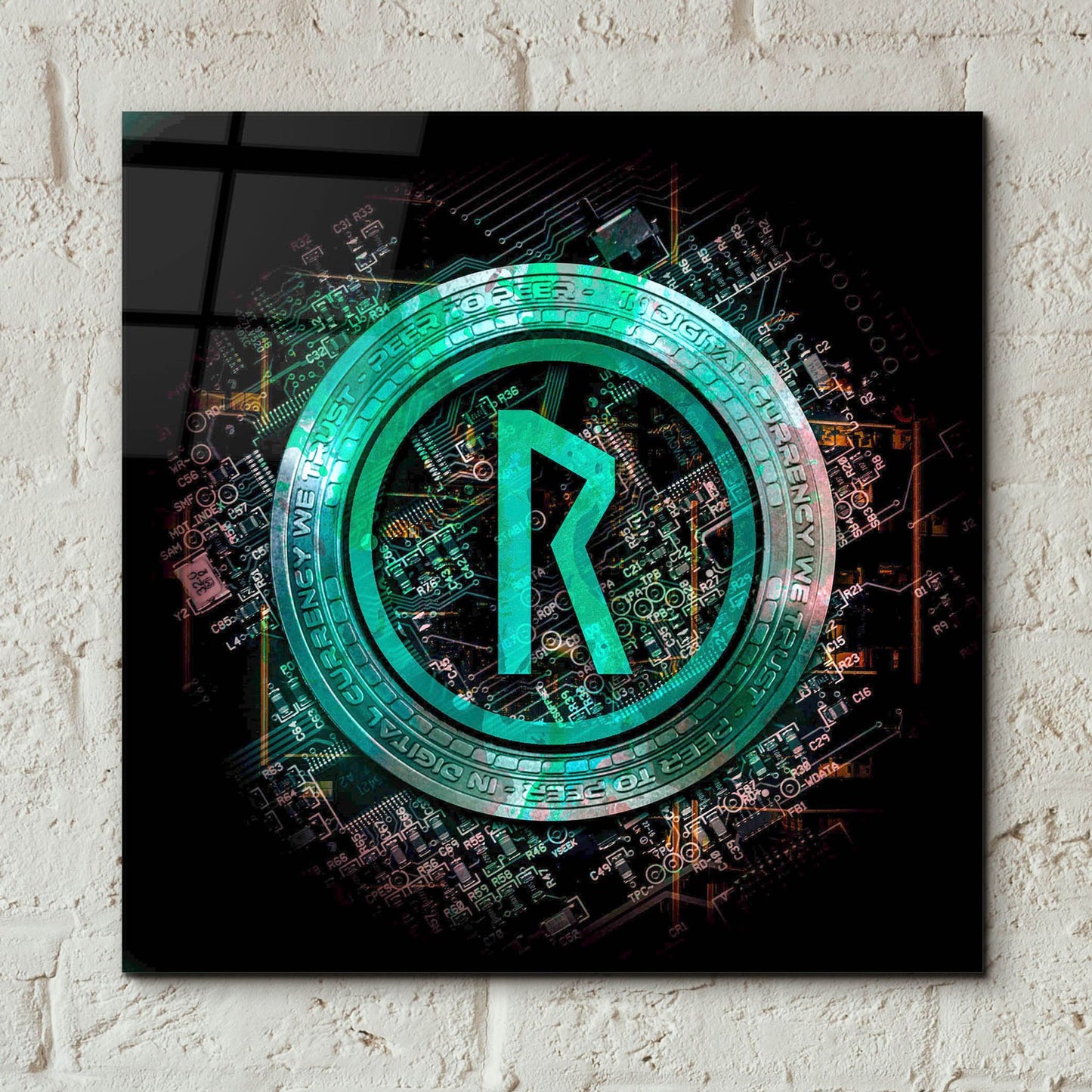 Epic Art 'Thorchain Rune Crypto Power' by Epic Portfolio, Acrylic Glass Wall Art,12x12