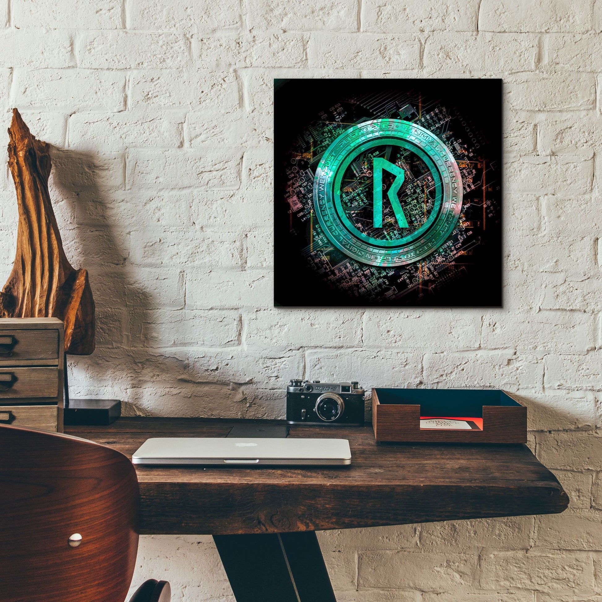 Epic Art 'Thorchain Rune Crypto Power' by Epic Portfolio, Acrylic Glass Wall Art,12x12