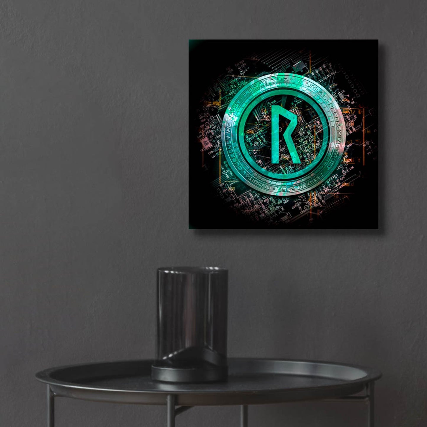 Epic Art 'Thorchain Rune Crypto Power' by Epic Portfolio, Acrylic Glass Wall Art,12x12