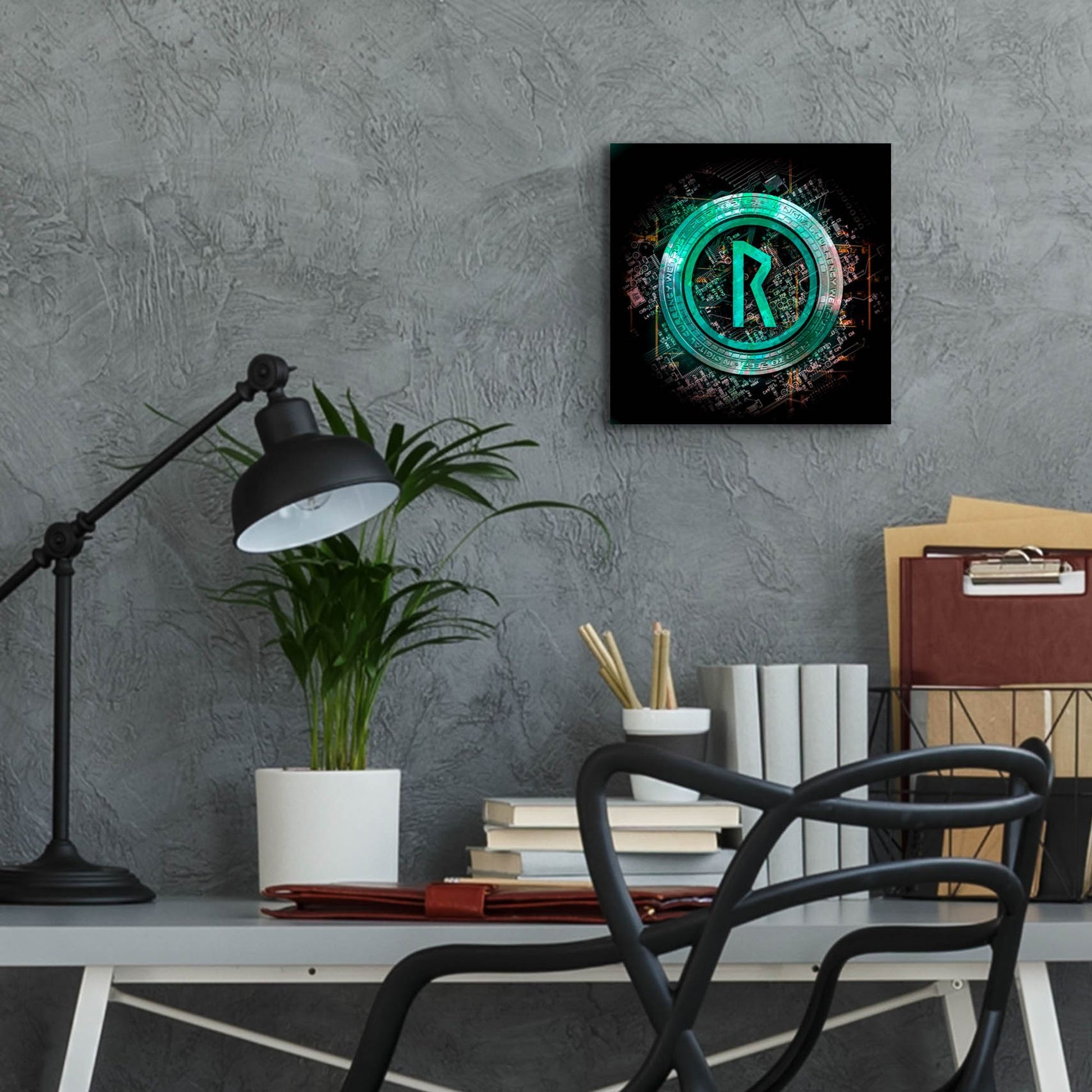 Epic Art 'Thorchain Rune Crypto Power' by Epic Portfolio, Acrylic Glass Wall Art,12x12