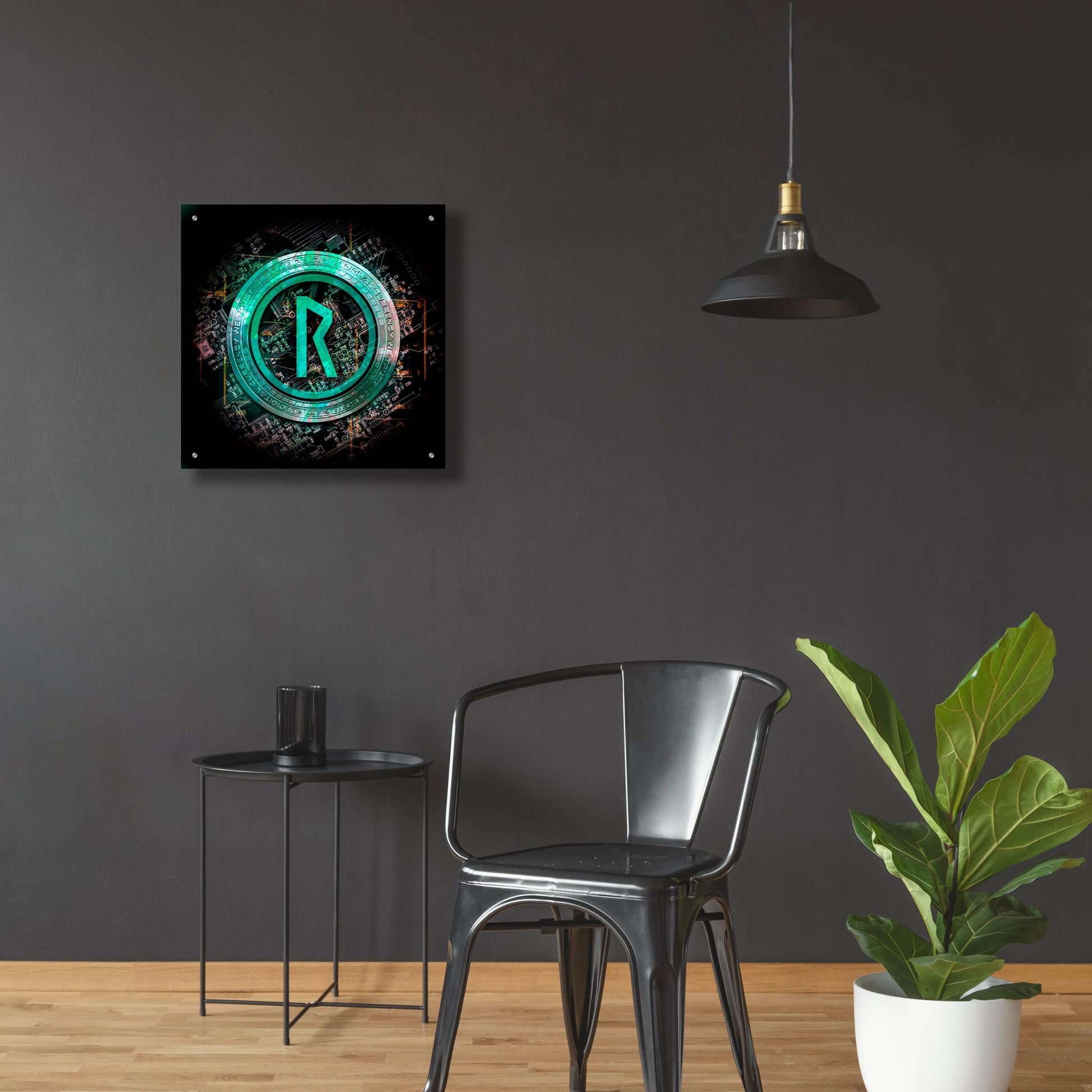 Epic Art 'Thorchain Rune Crypto Power' by Epic Portfolio, Acrylic Glass Wall Art,24x24