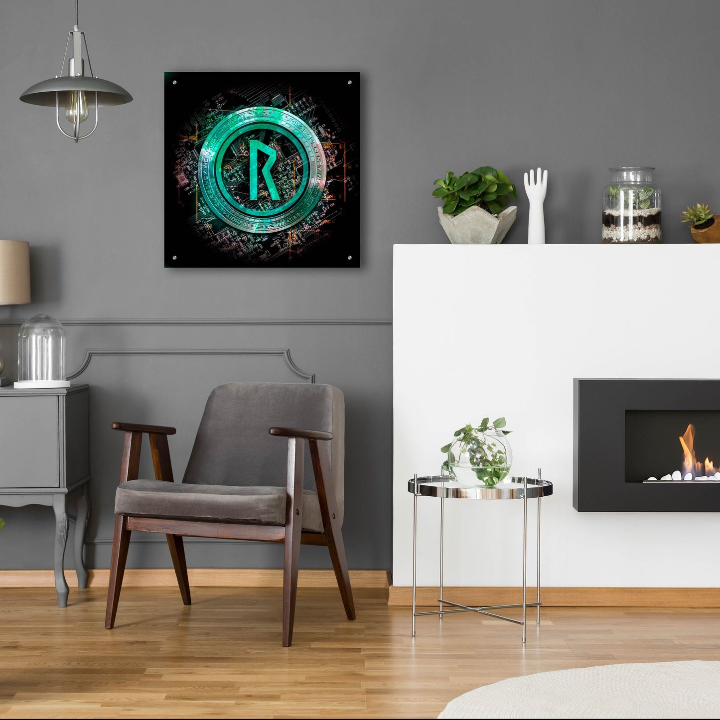 Epic Art 'Thorchain Rune Crypto Power' by Epic Portfolio, Acrylic Glass Wall Art,24x24