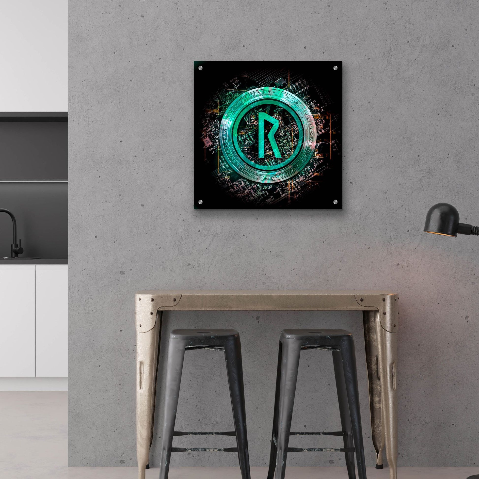 Epic Art 'Thorchain Rune Crypto Power' by Epic Portfolio, Acrylic Glass Wall Art,24x24