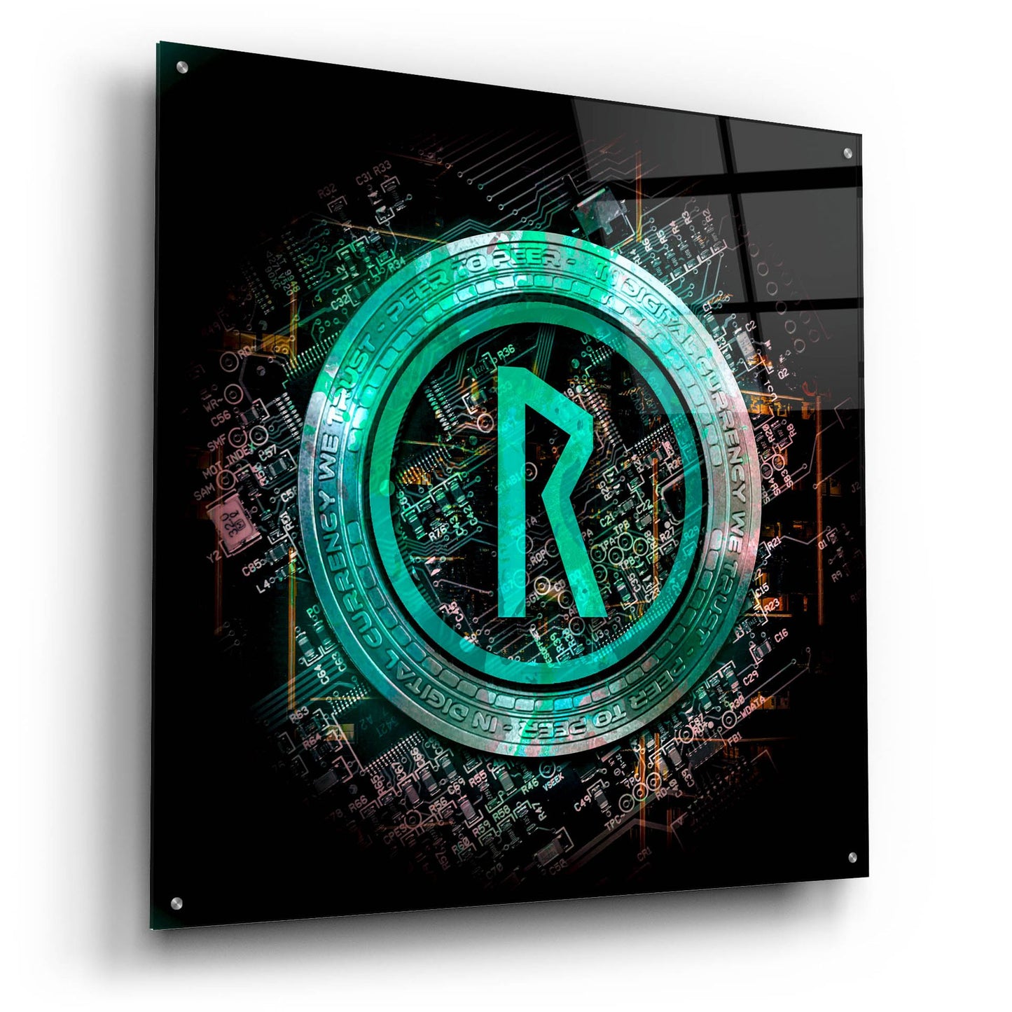 Epic Art 'Thorchain Rune Crypto Power' by Epic Portfolio, Acrylic Glass Wall Art,36x36