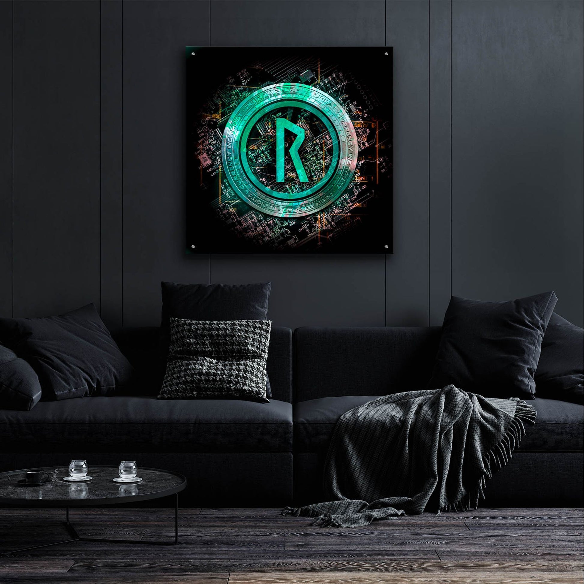 Epic Art 'Thorchain Rune Crypto Power' by Epic Portfolio, Acrylic Glass Wall Art,36x36