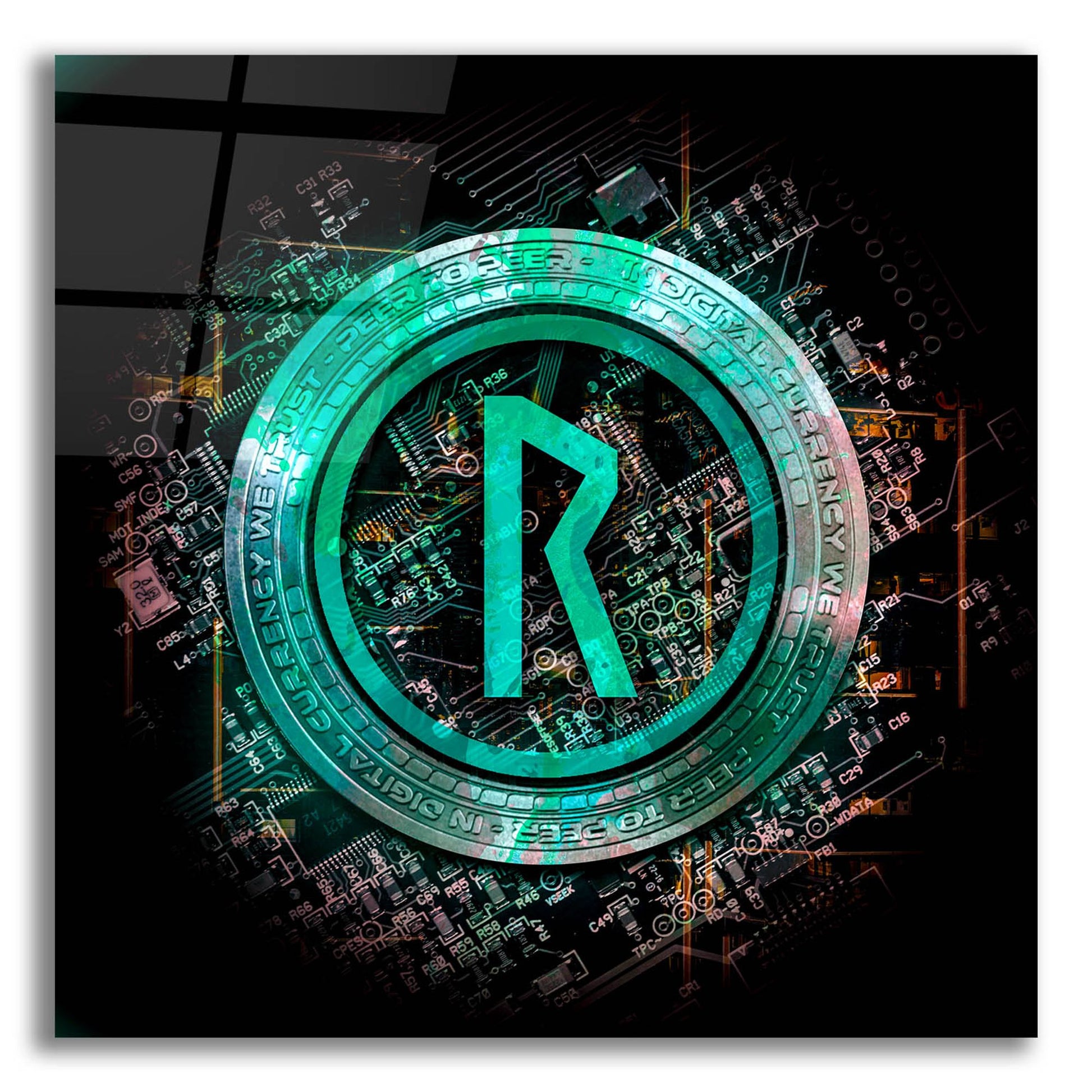 Epic Art 'Thorchain Rune Crypto Power' by Epic Portfolio, Acrylic Glass Wall Art