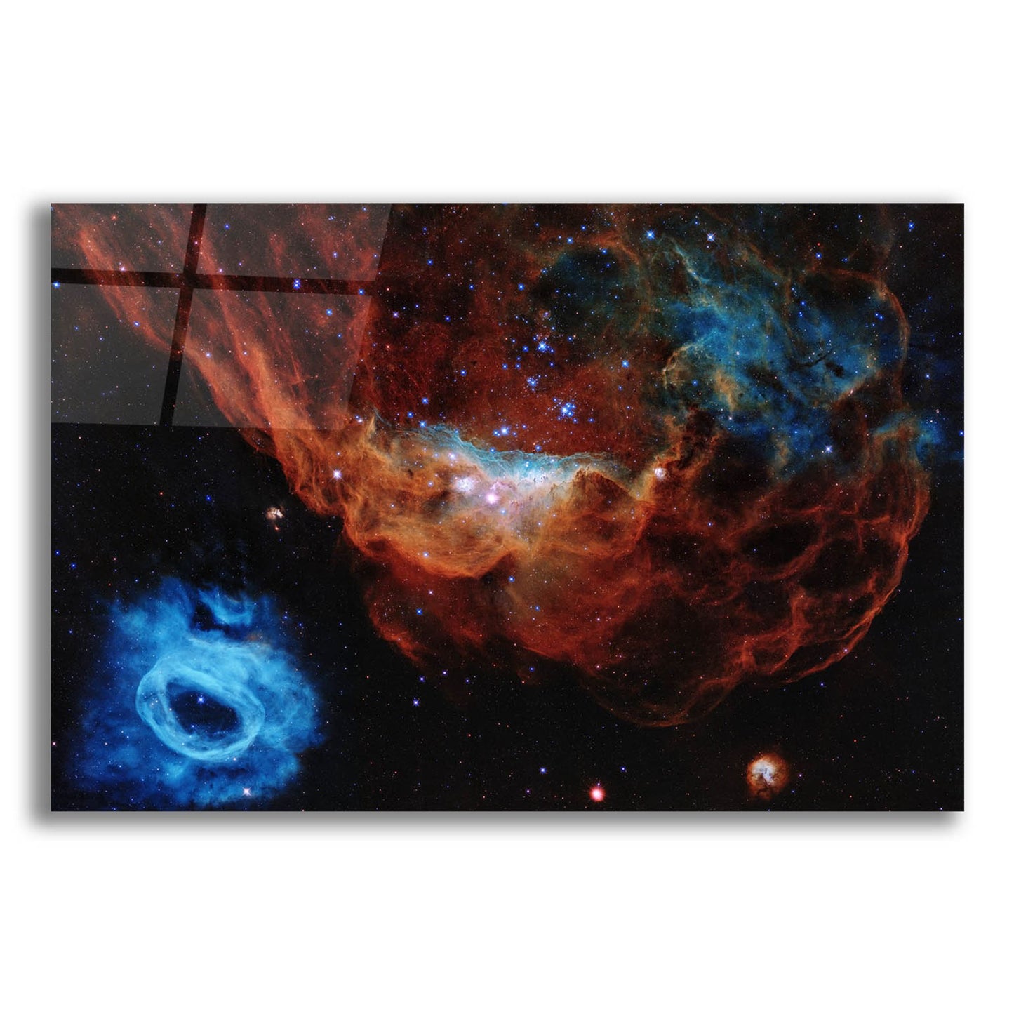 Epic Art 'The Cosmic Reef NGC 2014 and NGC 2020' by Hubble Space Telescope, Acrylic Glass Wall Art,24x16