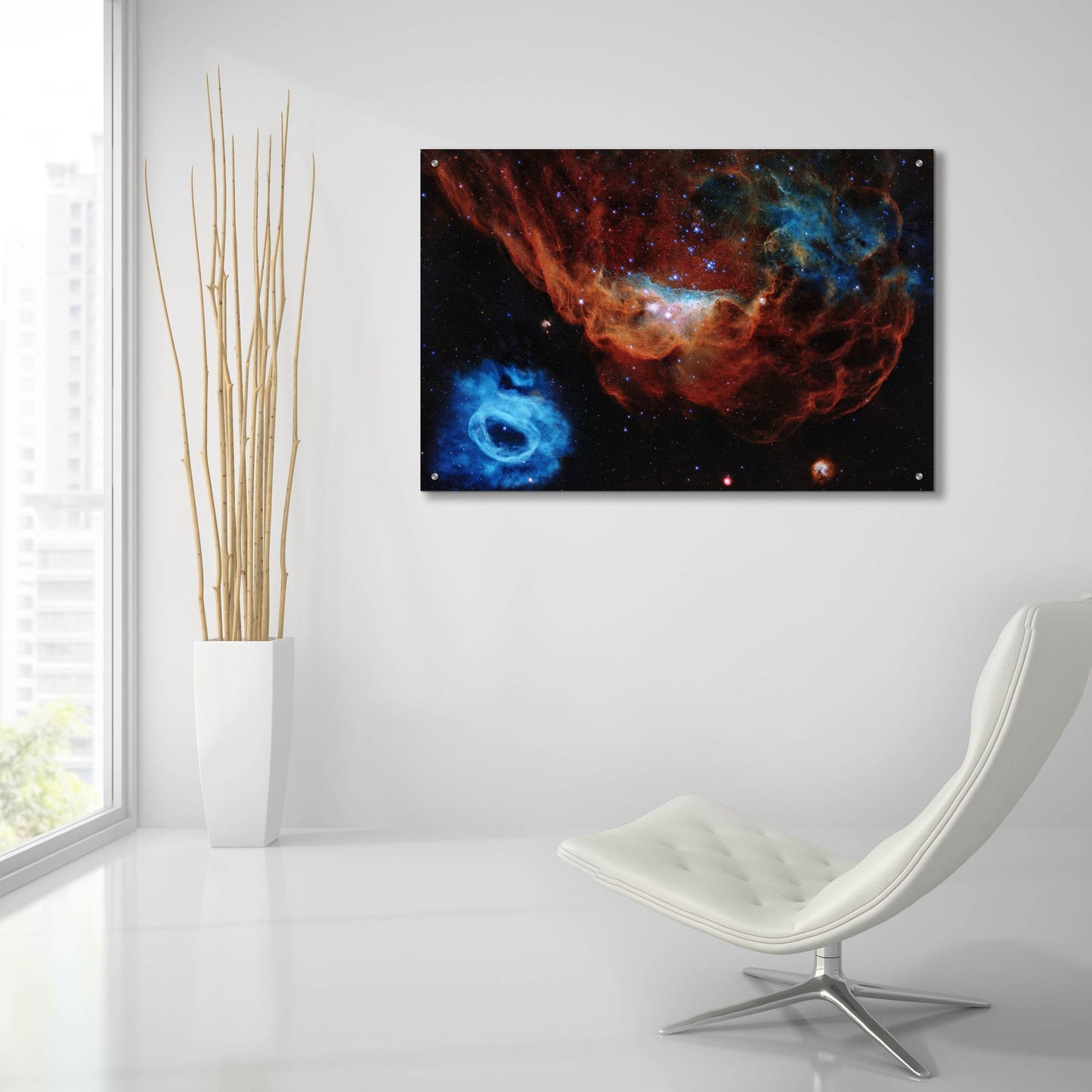 Epic Art 'The Cosmic Reef NGC 2014 and NGC 2020' by Hubble Space Telescope, Acrylic Glass Wall Art,36x24
