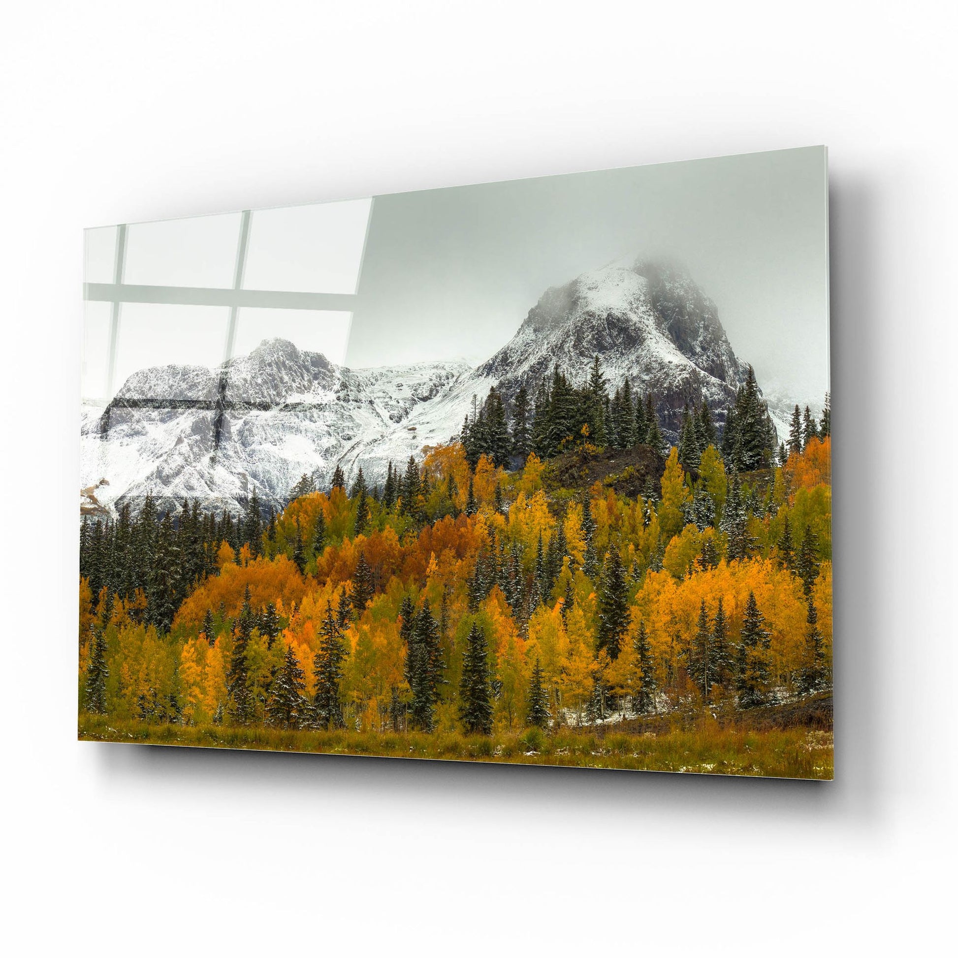 Epic Art 'A Rocky Mountain Autumn' by Bill Sherrell, Acrylic Glass Wall Art,16x12