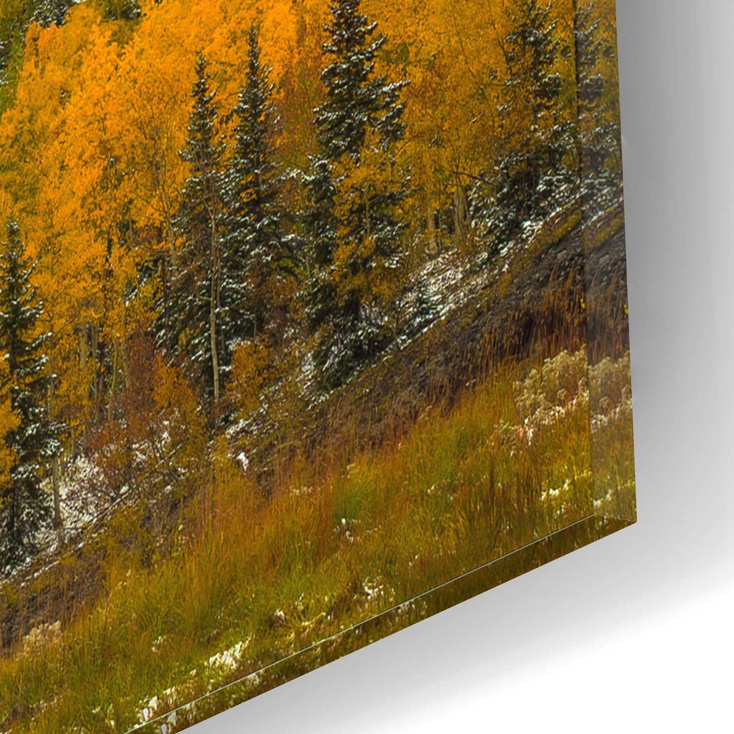 Epic Art 'A Rocky Mountain Autumn' by Bill Sherrell, Acrylic Glass Wall Art,16x12